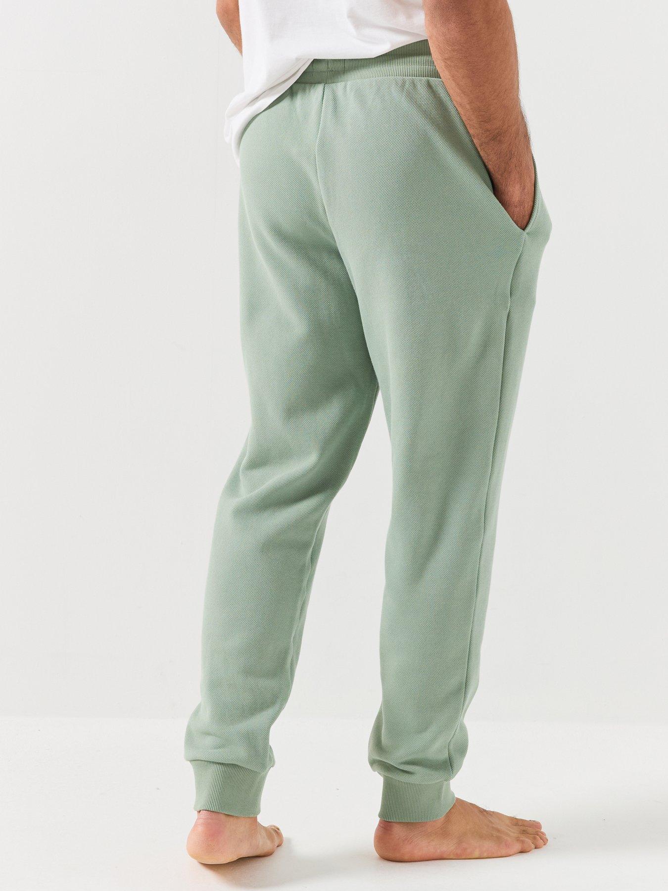 Image 2 of 5 of Emporio Armani Bodywear Mens Iconic Drawcord Cuffed Lounge Trousers - Light Green