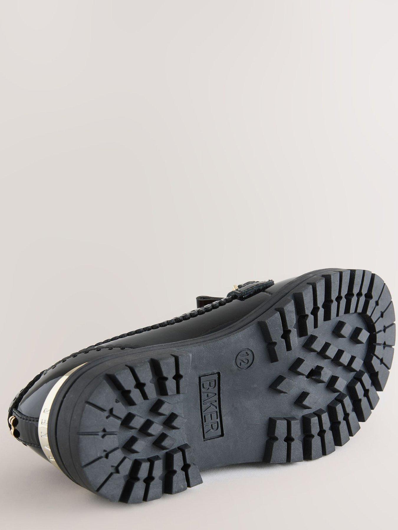 Image 5 of 5 of Baker by Ted Baker Girls Patent Leather Fringe Loafers - Black