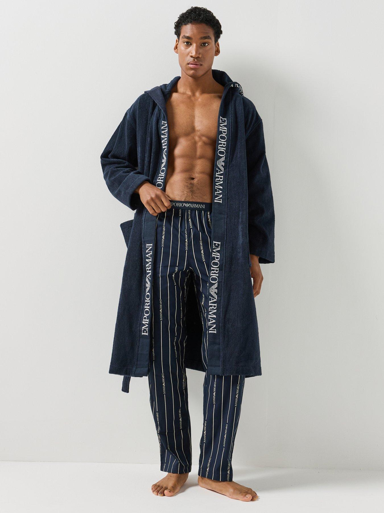 Image 3 of 5 of Emporio Armani Bodywear Yarn Dyed Pyjama Set