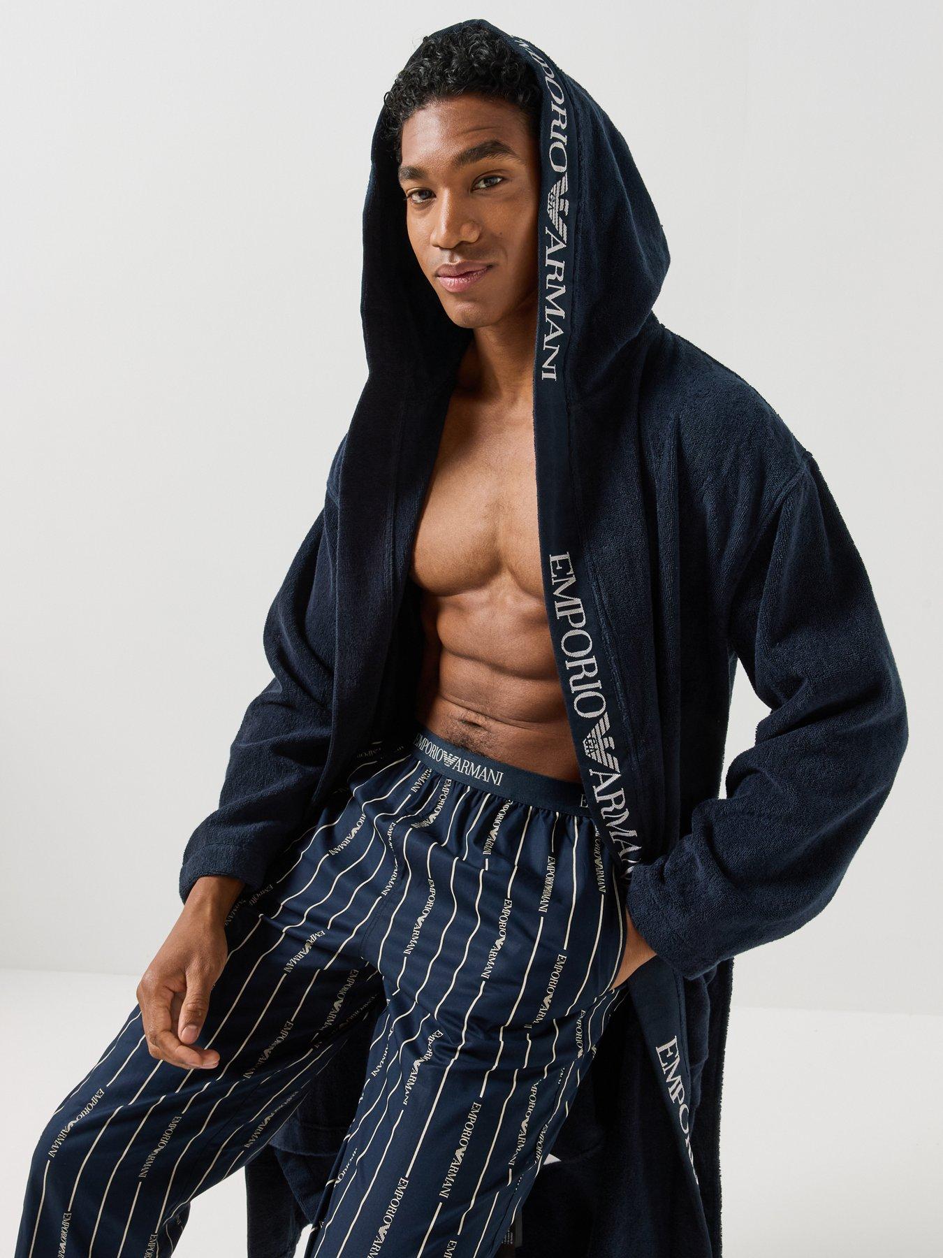 Image 4 of 5 of Emporio Armani Bodywear Yarn Dyed Pyjama Set