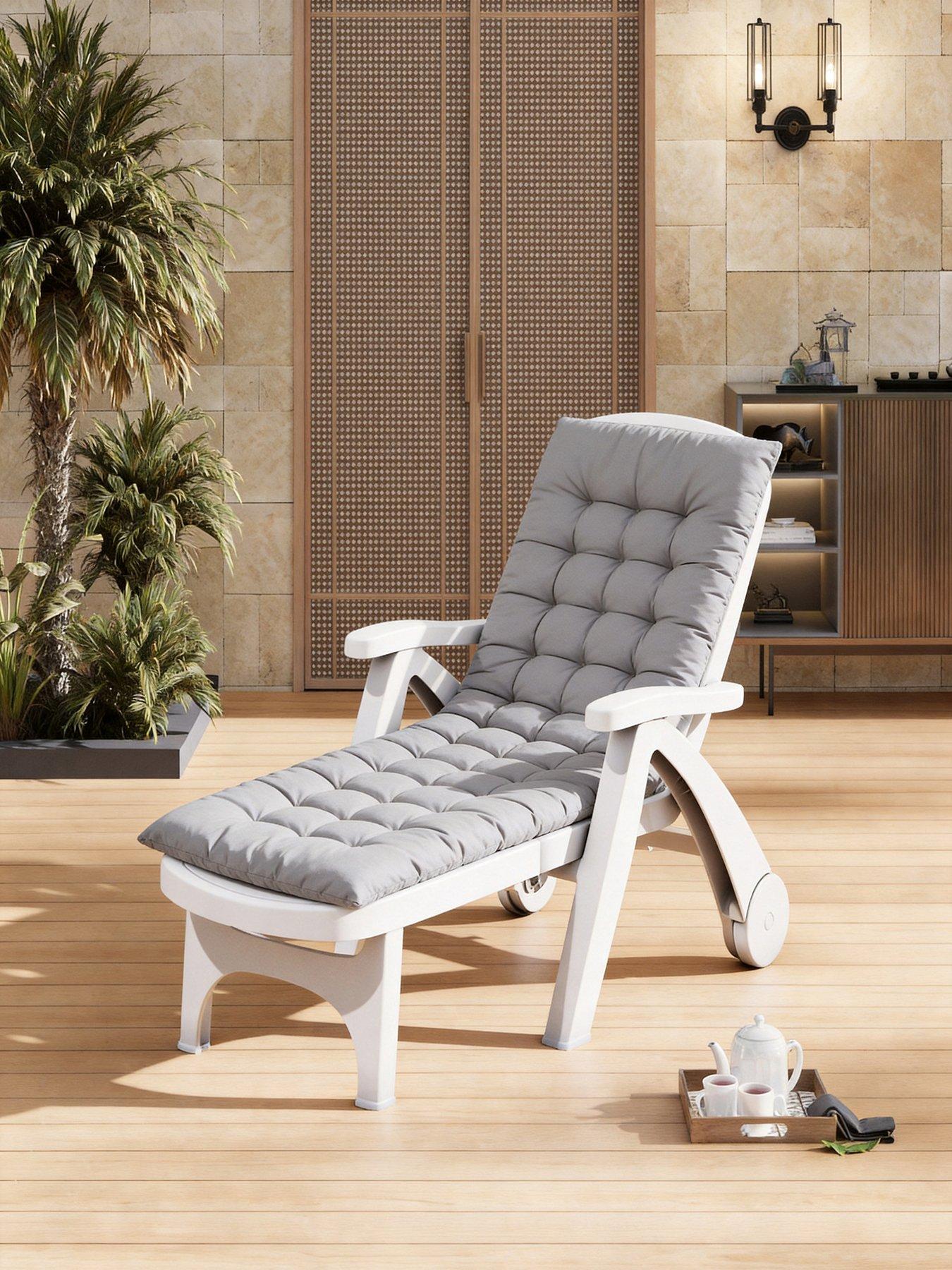 Living and Home Though Lounger Cushion - Grey