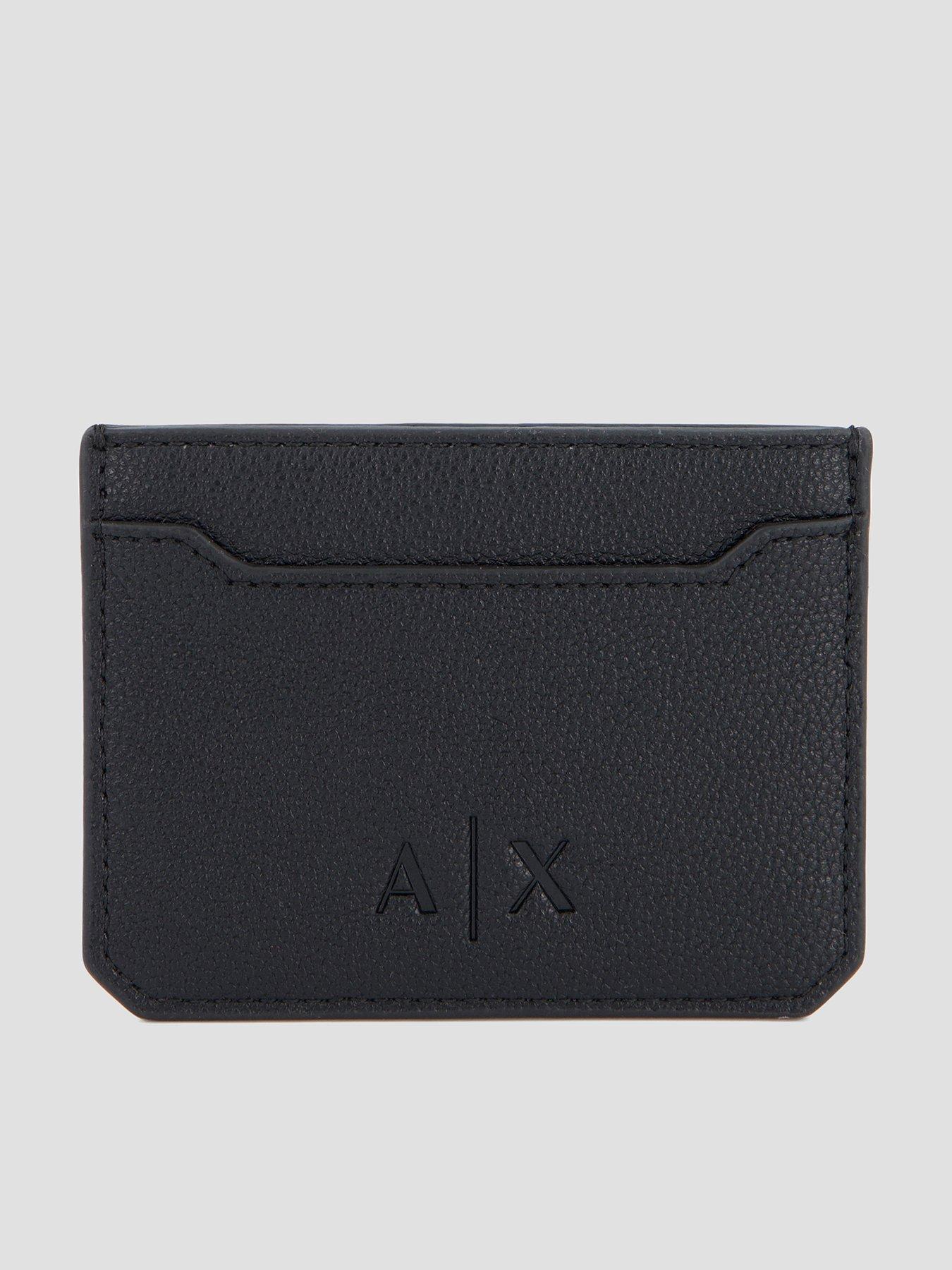 Image 1 of 4 of Armani Exchange Alex Card Holder - Black