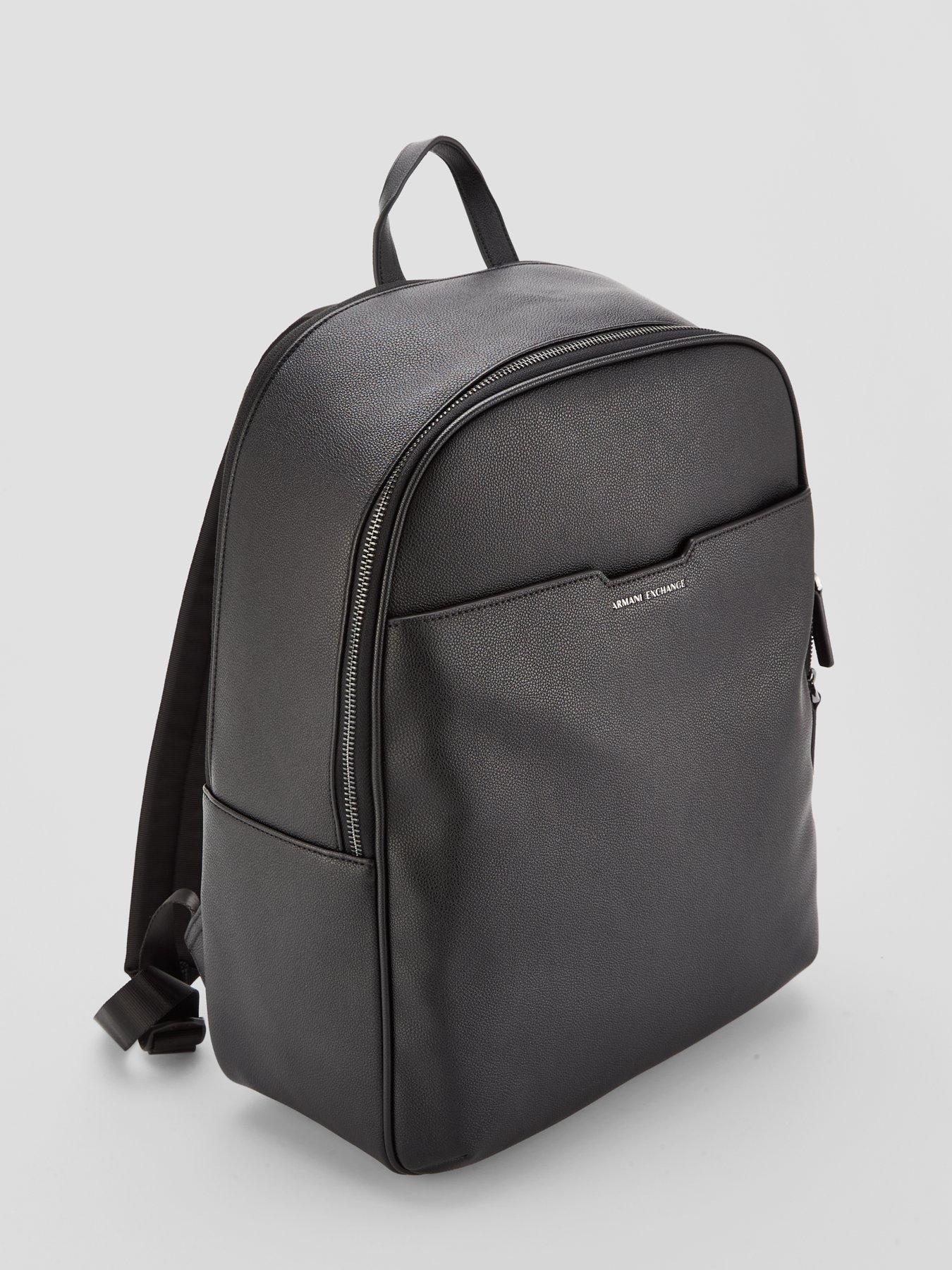 Image 2 of 6 of Armani Exchange Alex Pu Backpack - Black
