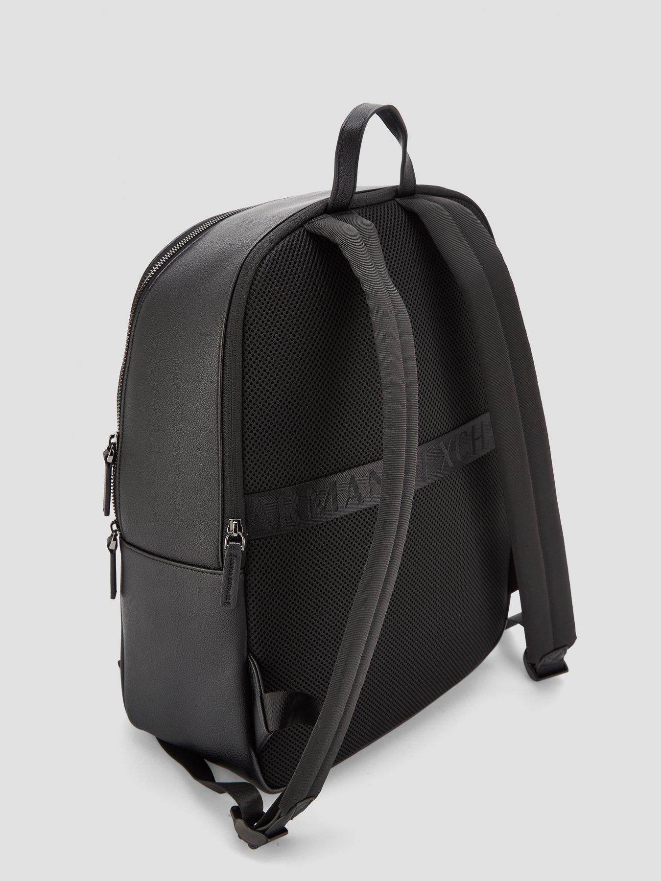 Image 3 of 6 of Armani Exchange Alex Pu Backpack - Black