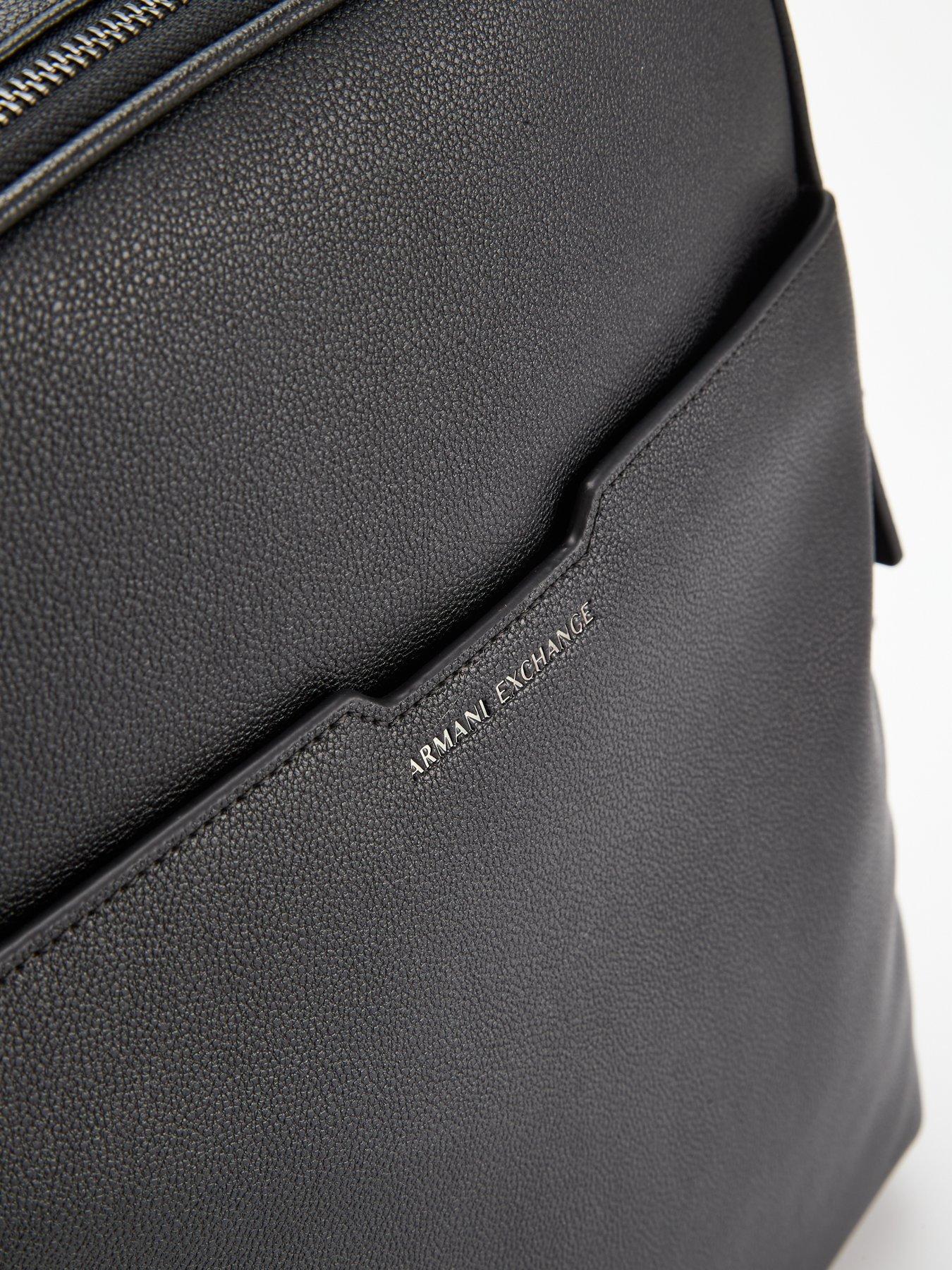 Image 4 of 6 of Armani Exchange Alex Pu Backpack - Black