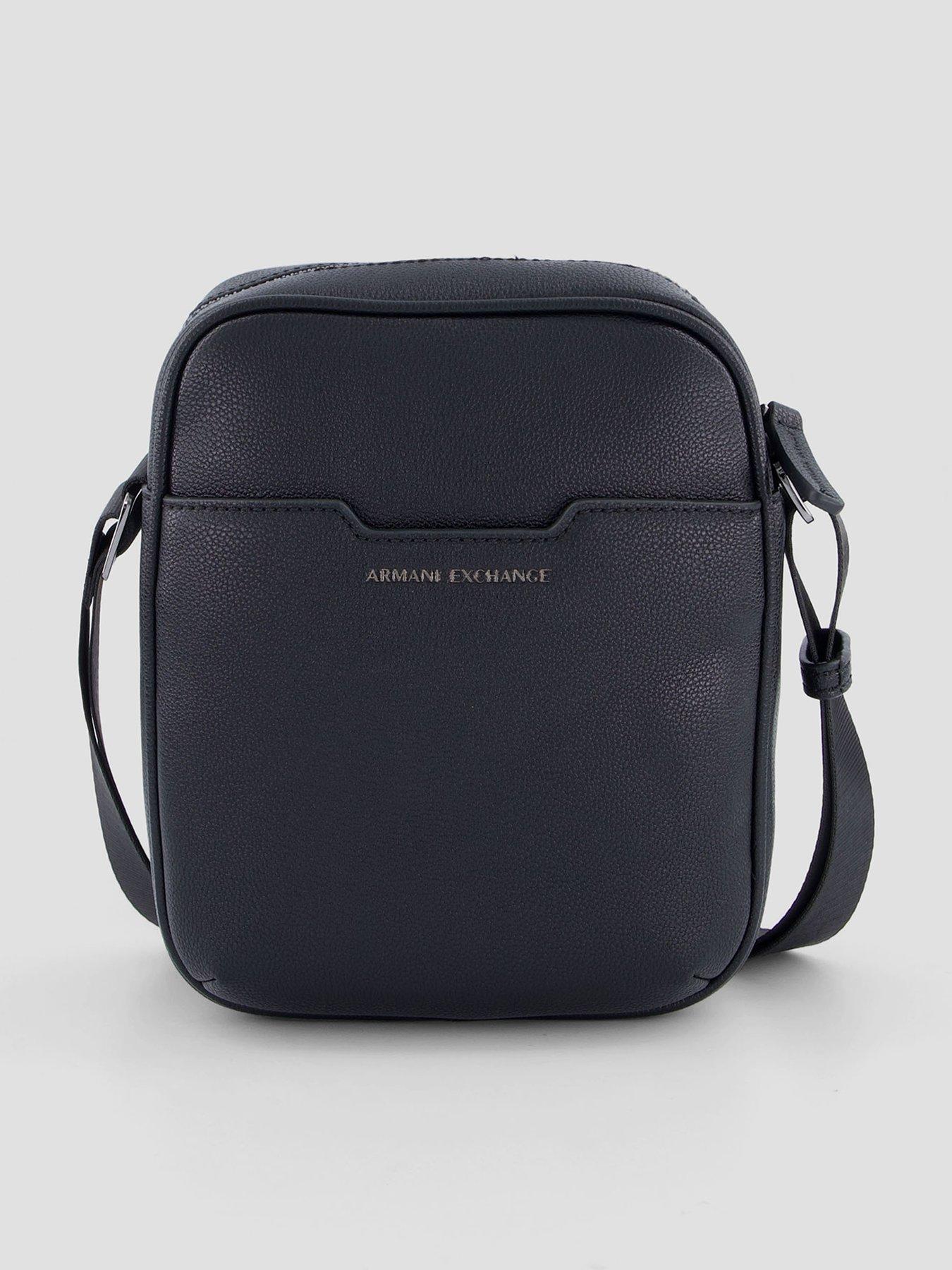 Armani Exchange Alex Pu Crossbody Bag - Black