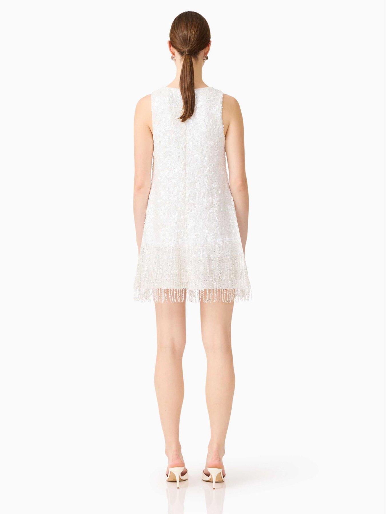 Image 2 of 5 of Elliatt Alessia Shift Mini Dress - White