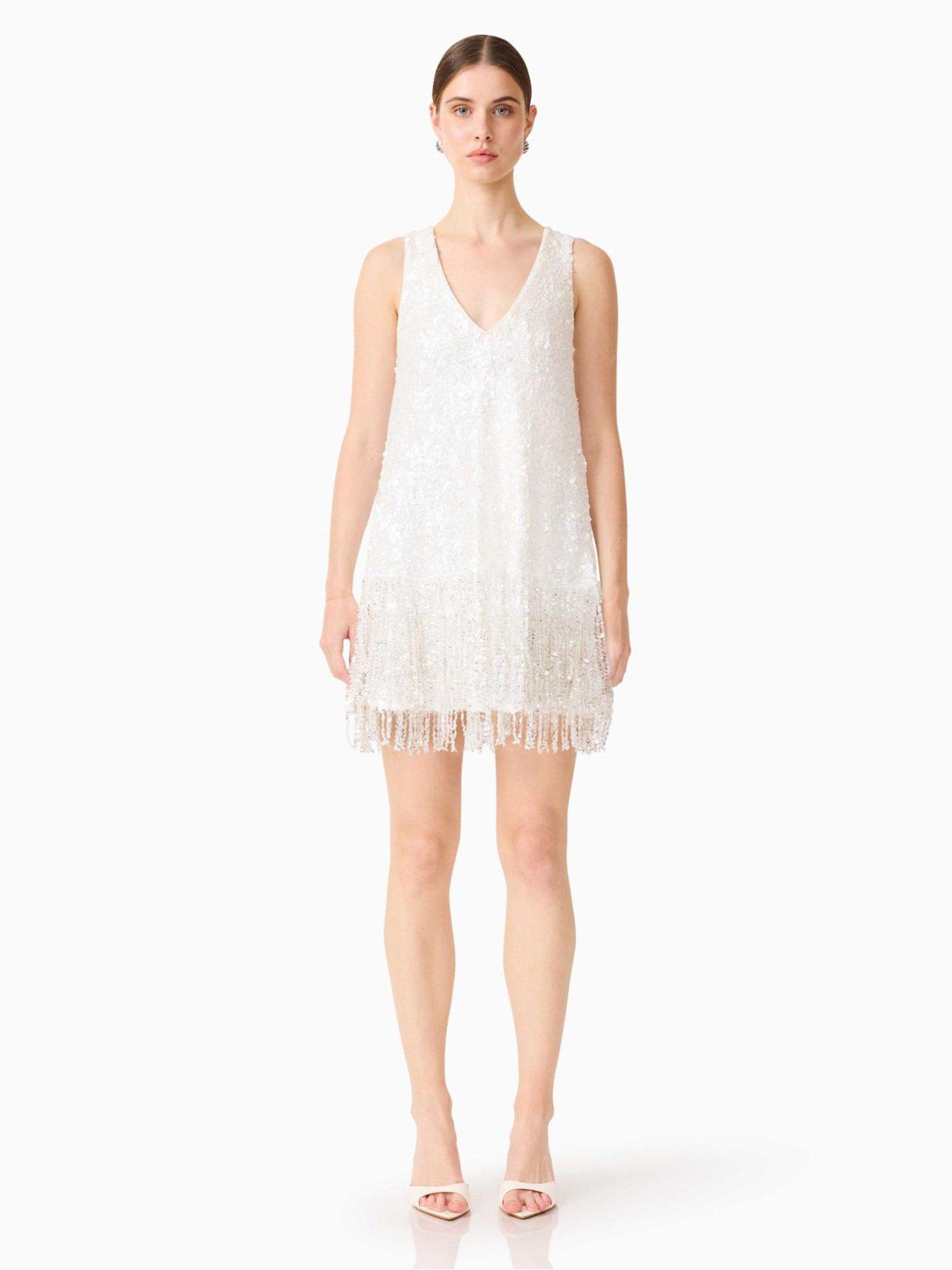 Image 5 of 5 of Elliatt Alessia Shift Mini Dress - White