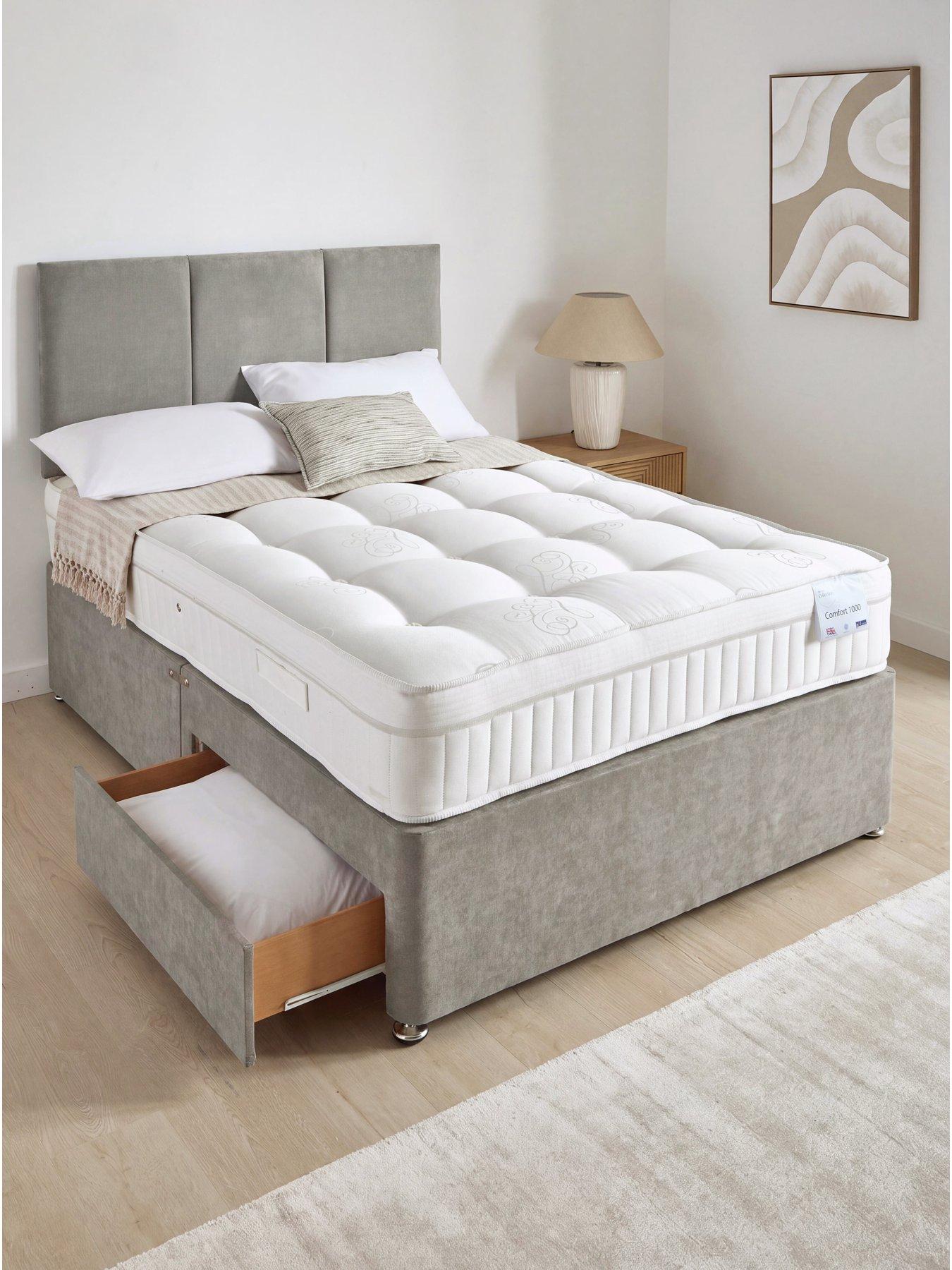 Image 1 of 7 of The Very Collection Sheridan Double Divan & Hb With 2 Drawers & Natural Fibre Pocket 1000 Mattress