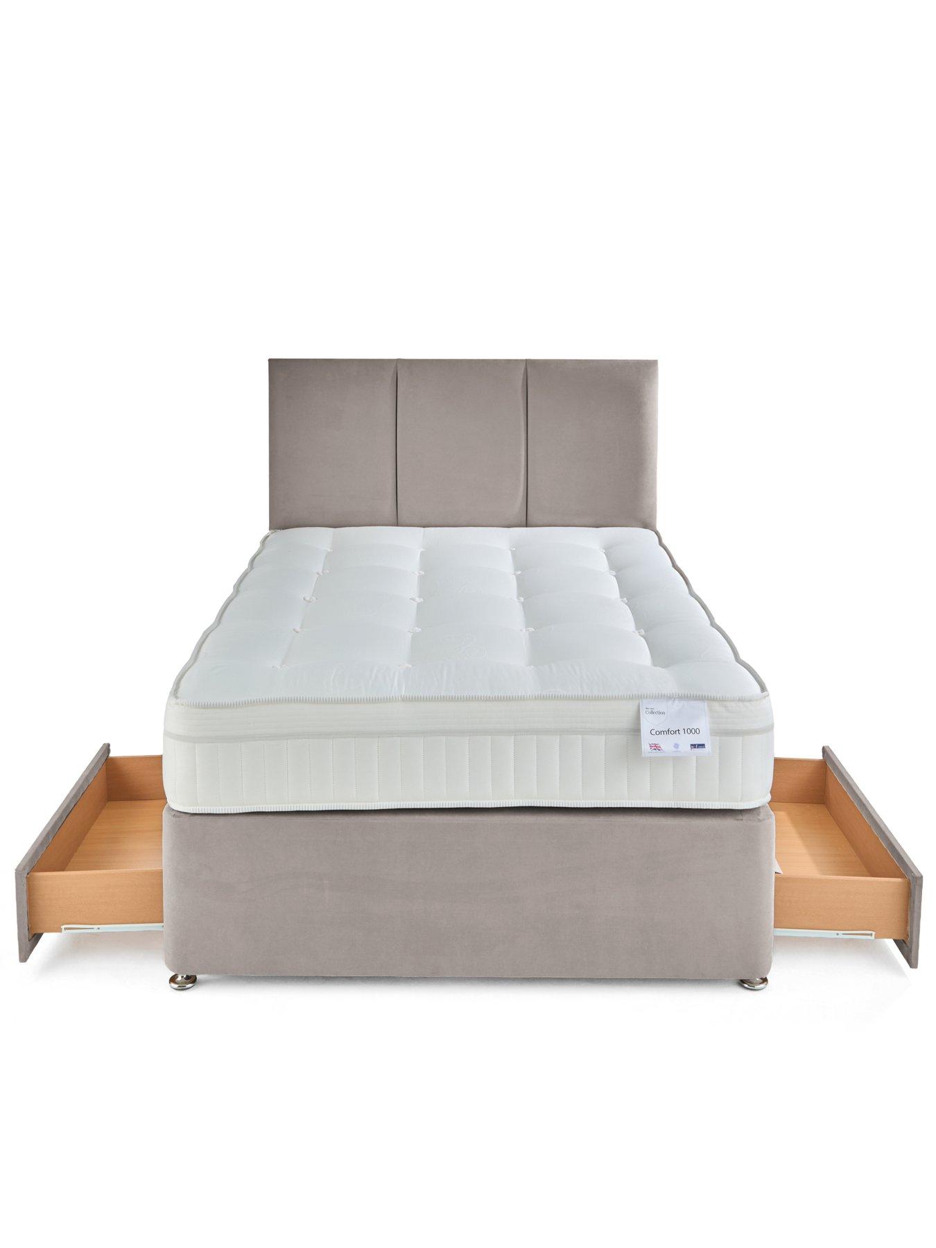 Image 3 of 7 of The Very Collection Sheridan Double Divan & Hb With 2 Drawers & Natural Fibre Pocket 1000 Mattress