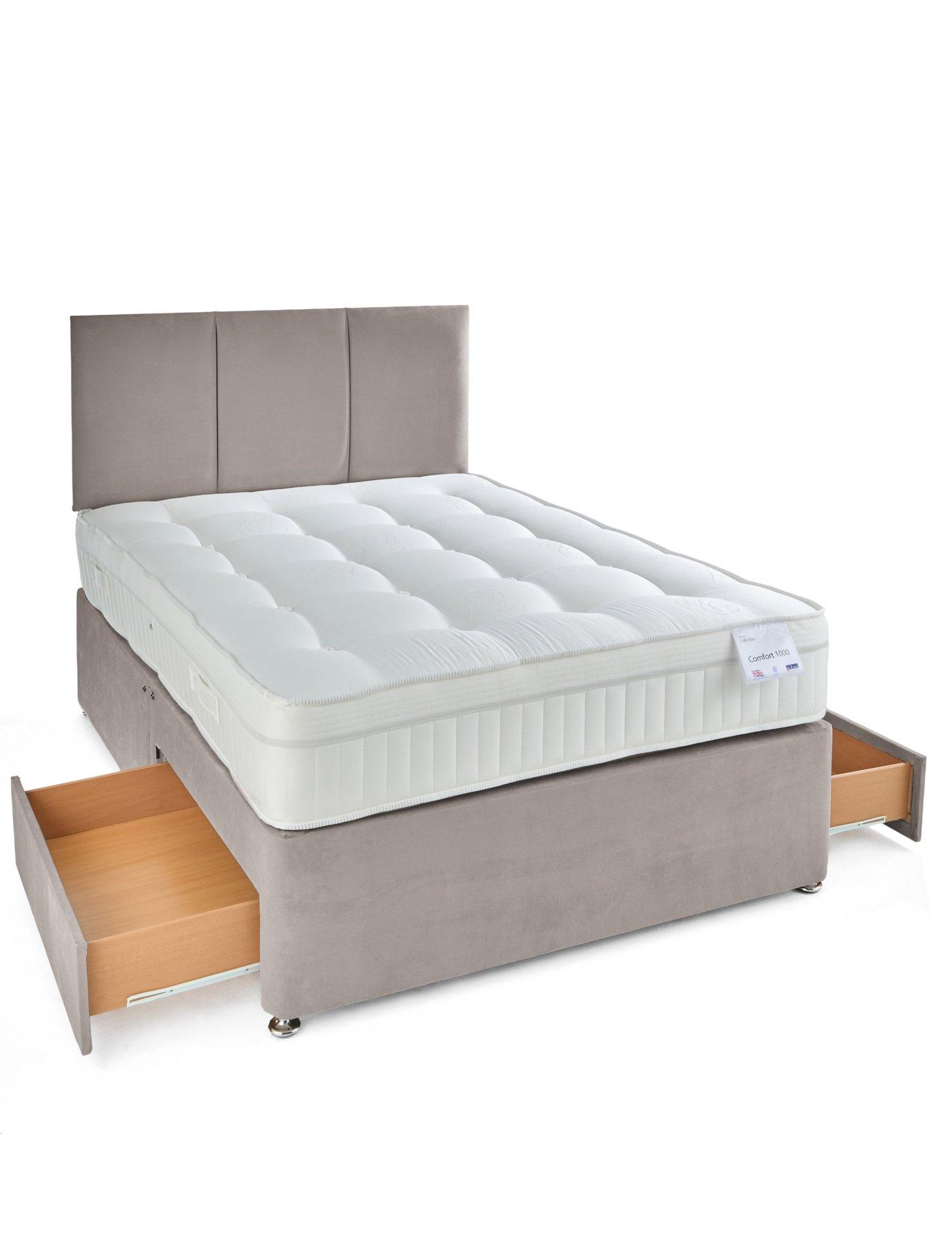 Image 4 of 7 of The Very Collection Sheridan Double Divan & Hb With 2 Drawers & Natural Fibre Pocket 1000 Mattress
