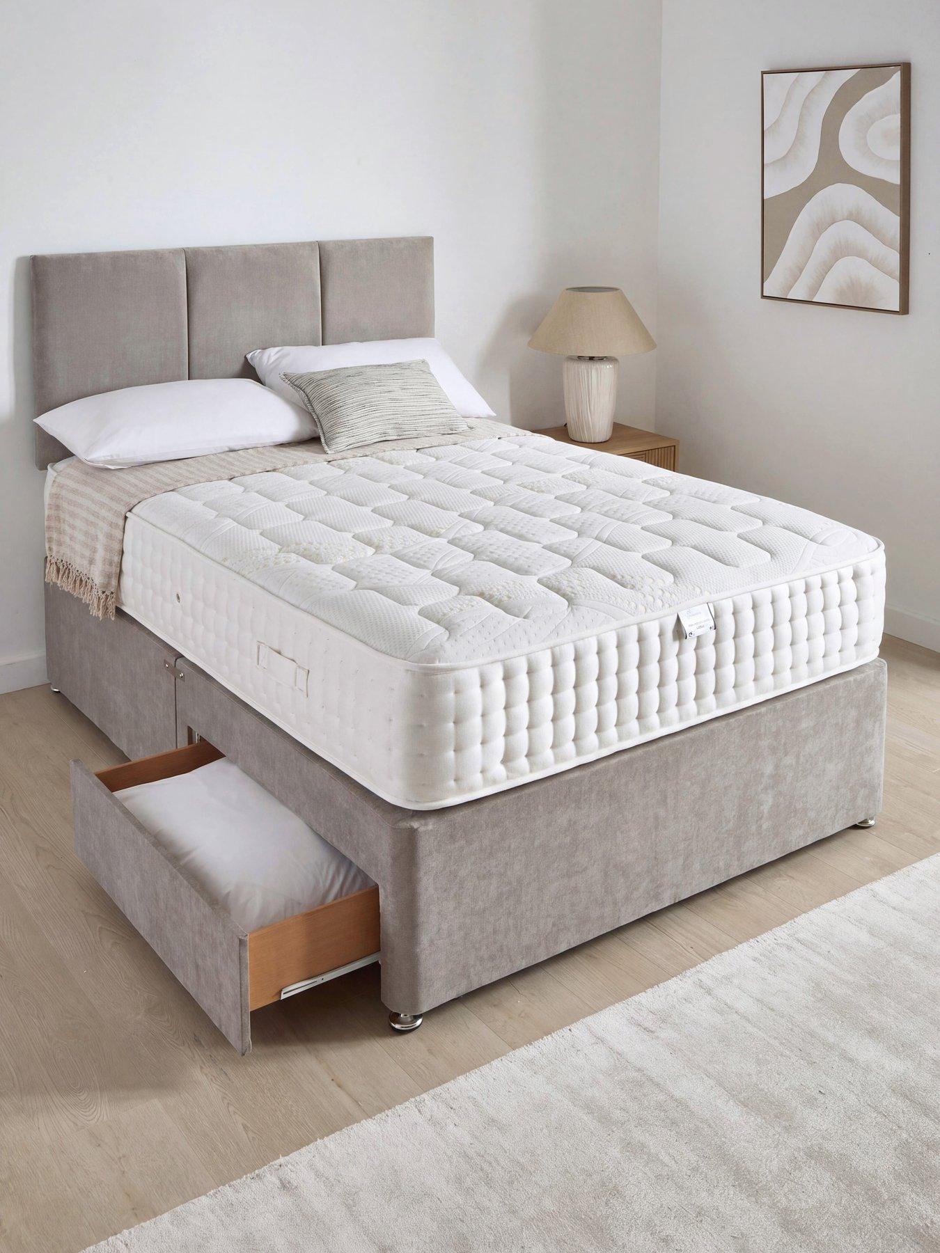 Image 1 of 7 of The Very Collection Sheridan Double Divan & Hb With 2 Drawers & Natural Fibre Pocket 1500 Mattress