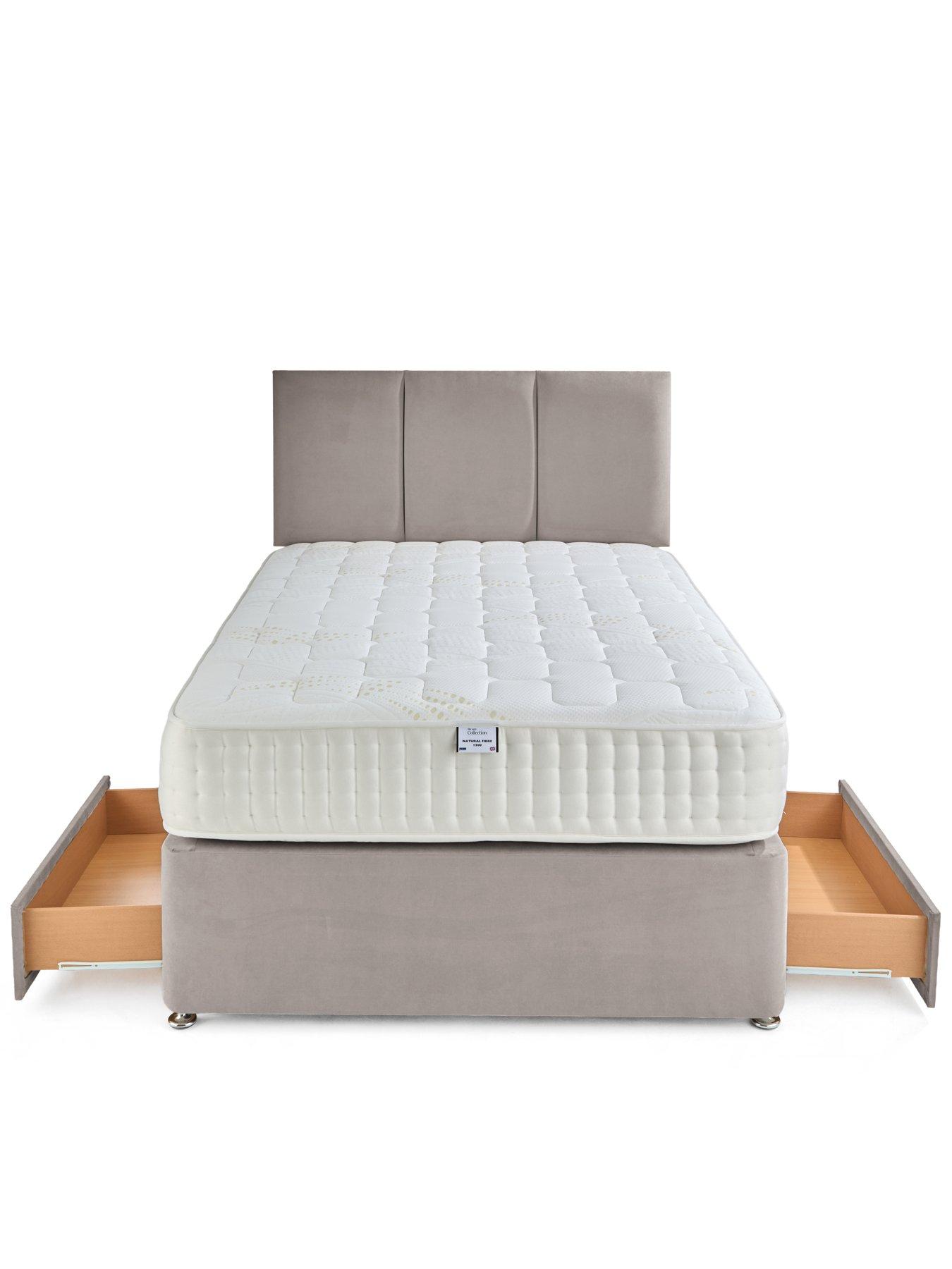 Image 3 of 7 of The Very Collection Sheridan Double Divan & Hb With 2 Drawers & Natural Fibre Pocket 1500 Mattress