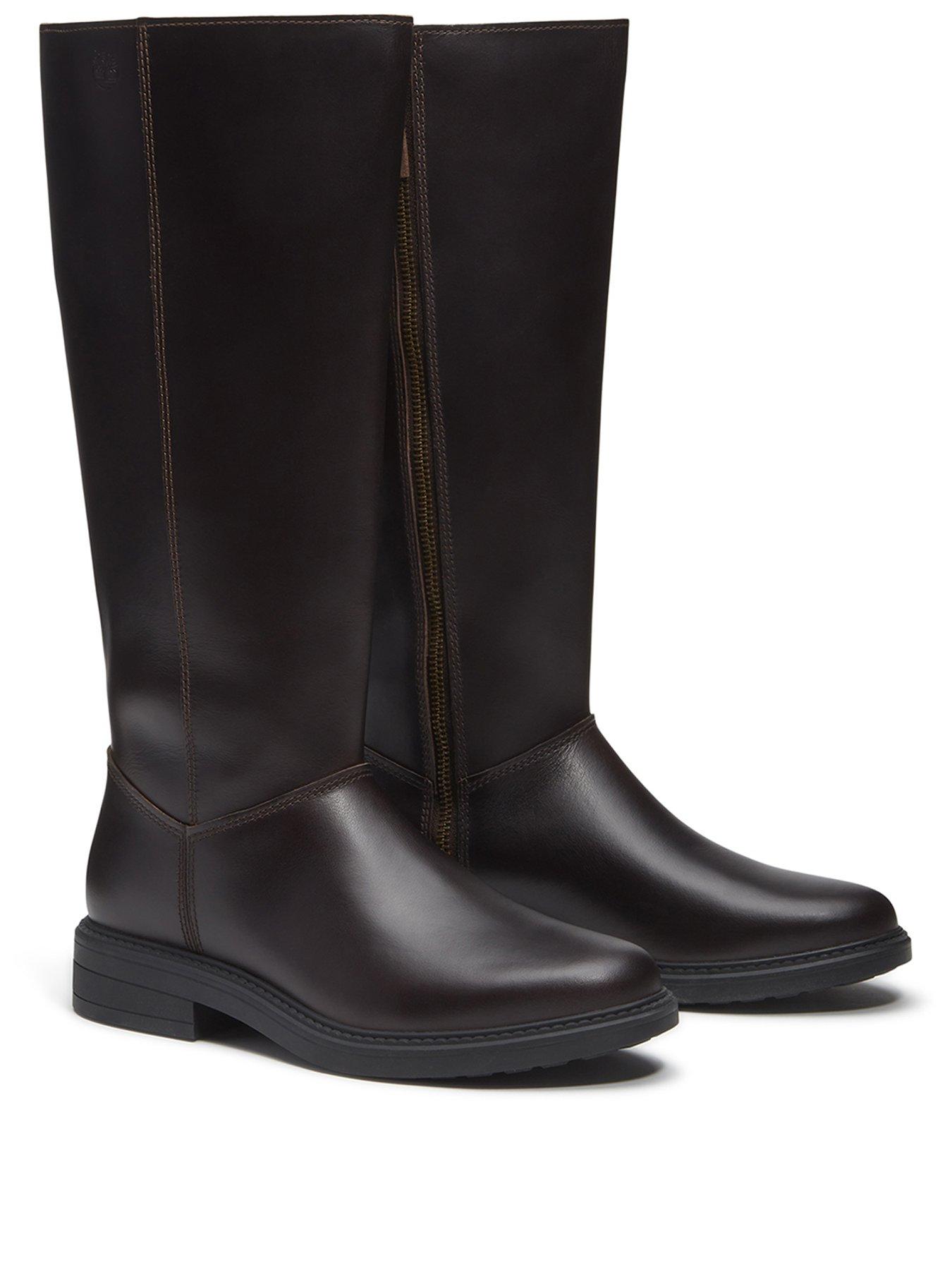 Image 2 of 7 of Timberland Stormbucks Tall Zip Up Boot Dark Brown Full Grain