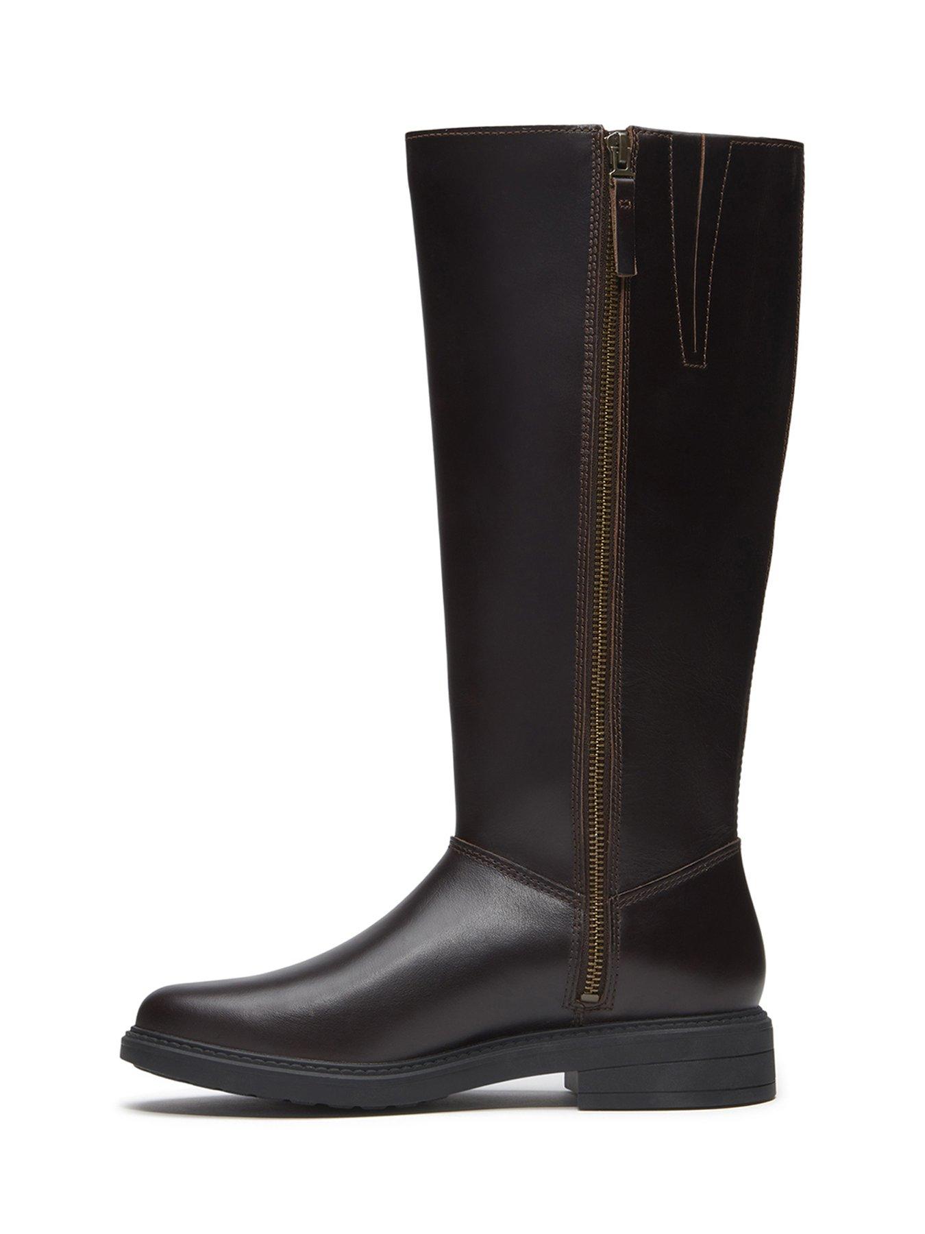 Image 6 of 7 of Timberland Stormbucks Tall Zip Up Boot Dark Brown Full Grain