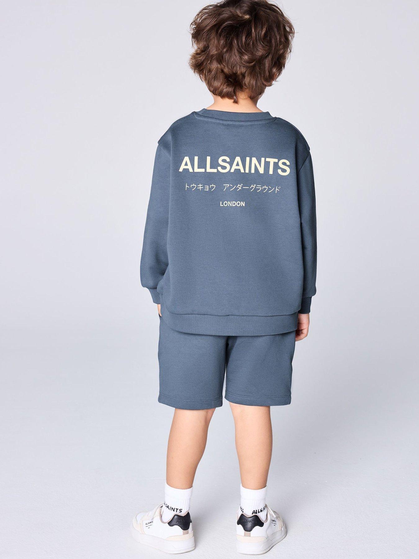 Image 3 of 7 of smALLSAINTS Younger Boys Underground Sweatshirt &amp; Shorts Set - Blue