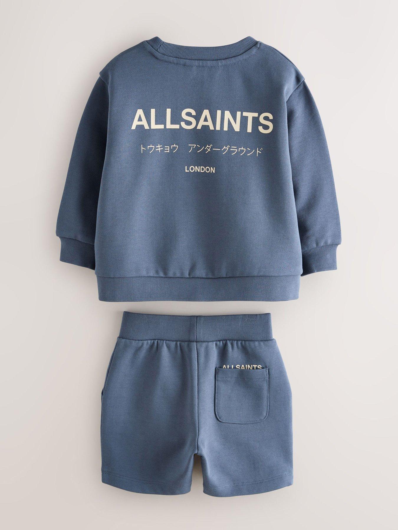 Image 6 of 7 of smALLSAINTS Younger Boys Underground Sweatshirt &amp; Shorts Set - Blue