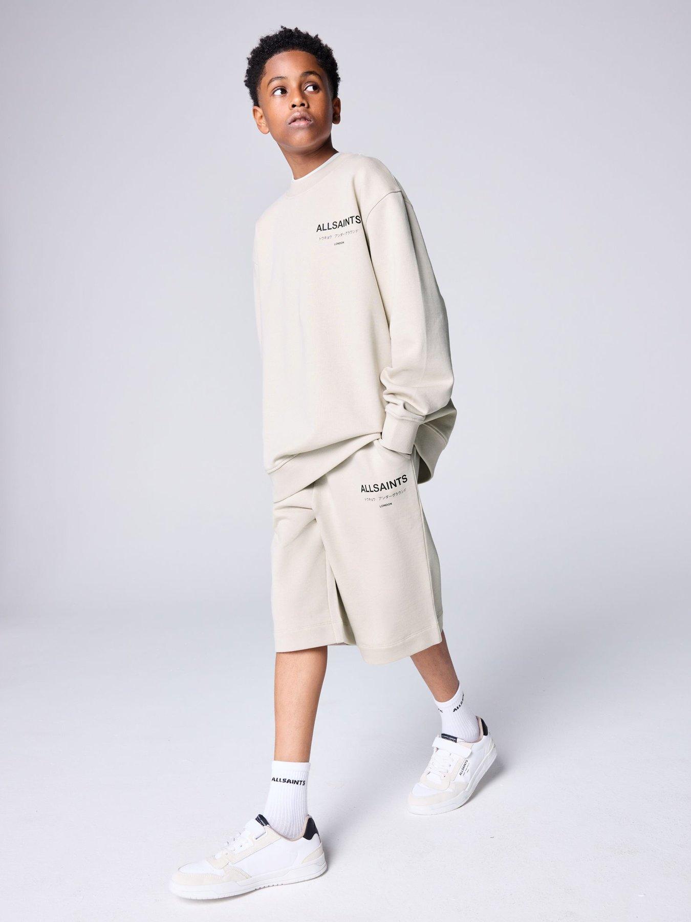 Image 1 of 7 of smALLSAINTS Boys Underground Sweatshirt &amp; Shorts Set - Neutral