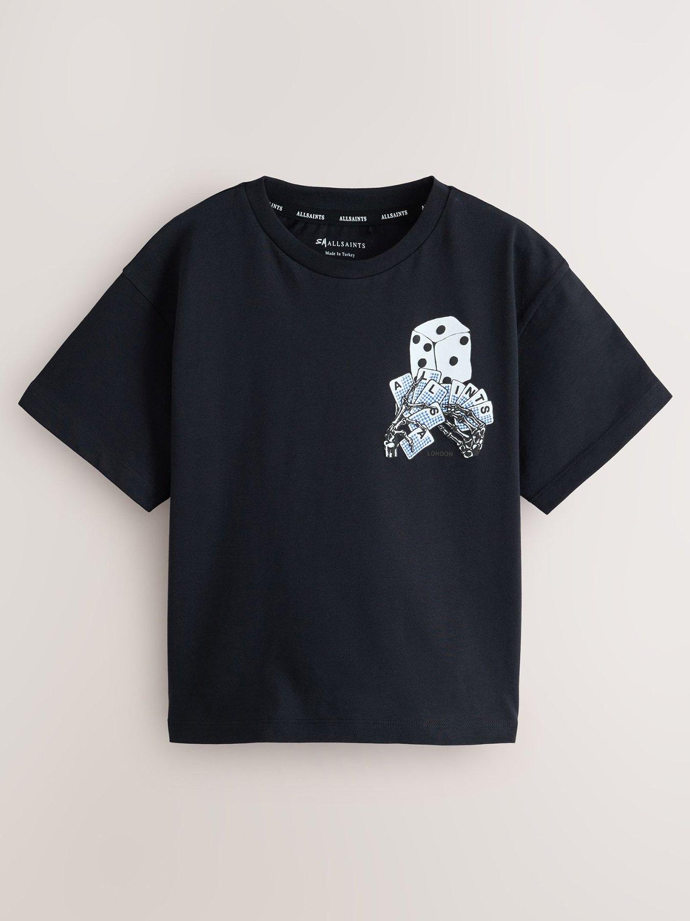 smALLSAINTS Boys Dice Back Graphic Short Sleeve T-shirt - Black
