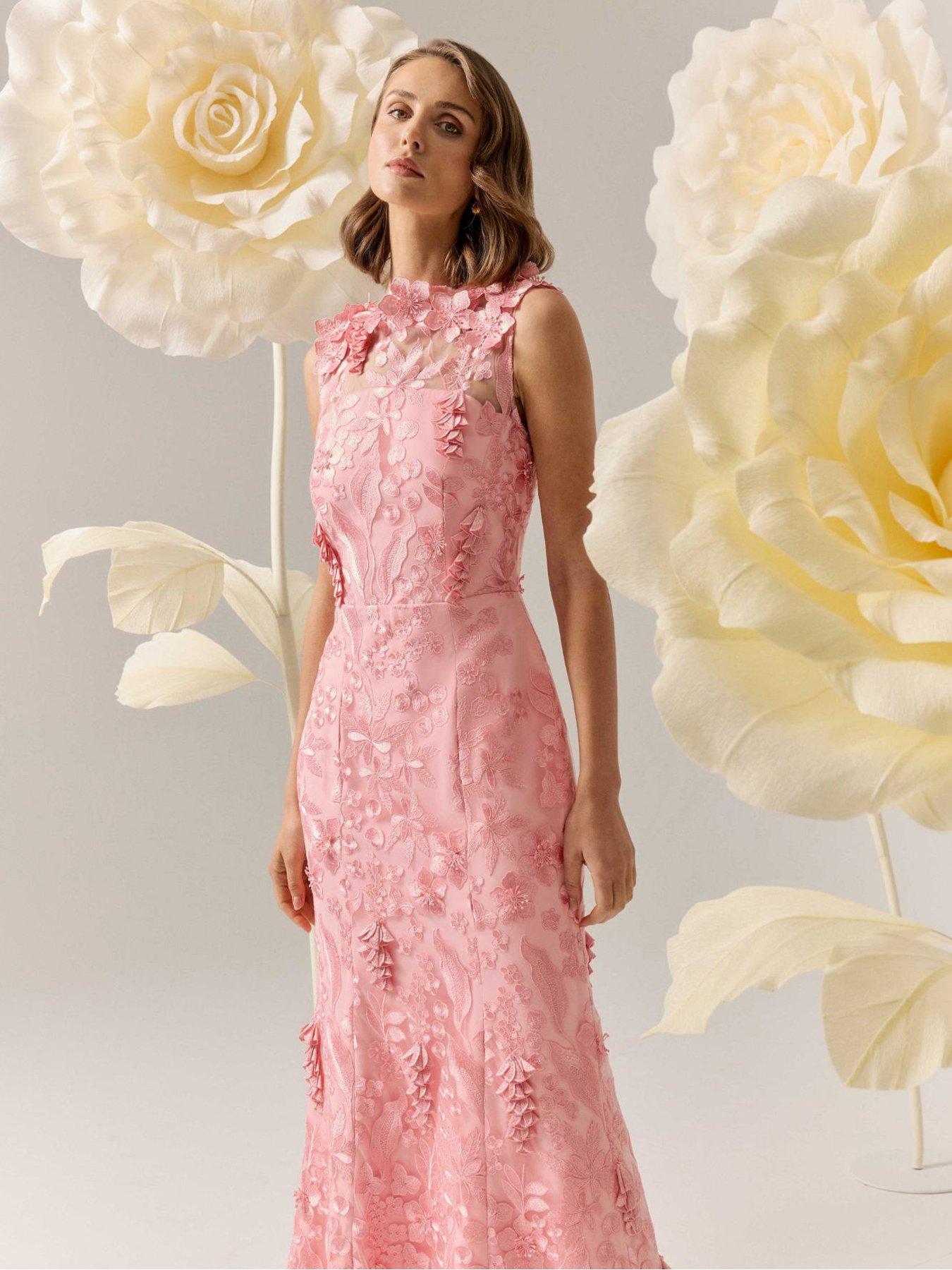 Image 1 of 7 of Elliatt Monique High Neck Gown - Pink