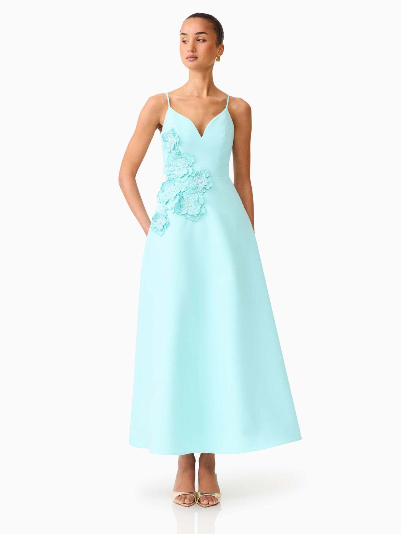 Image 7 of 7 of Elliatt Stella A Line Gown - Aqua Blue