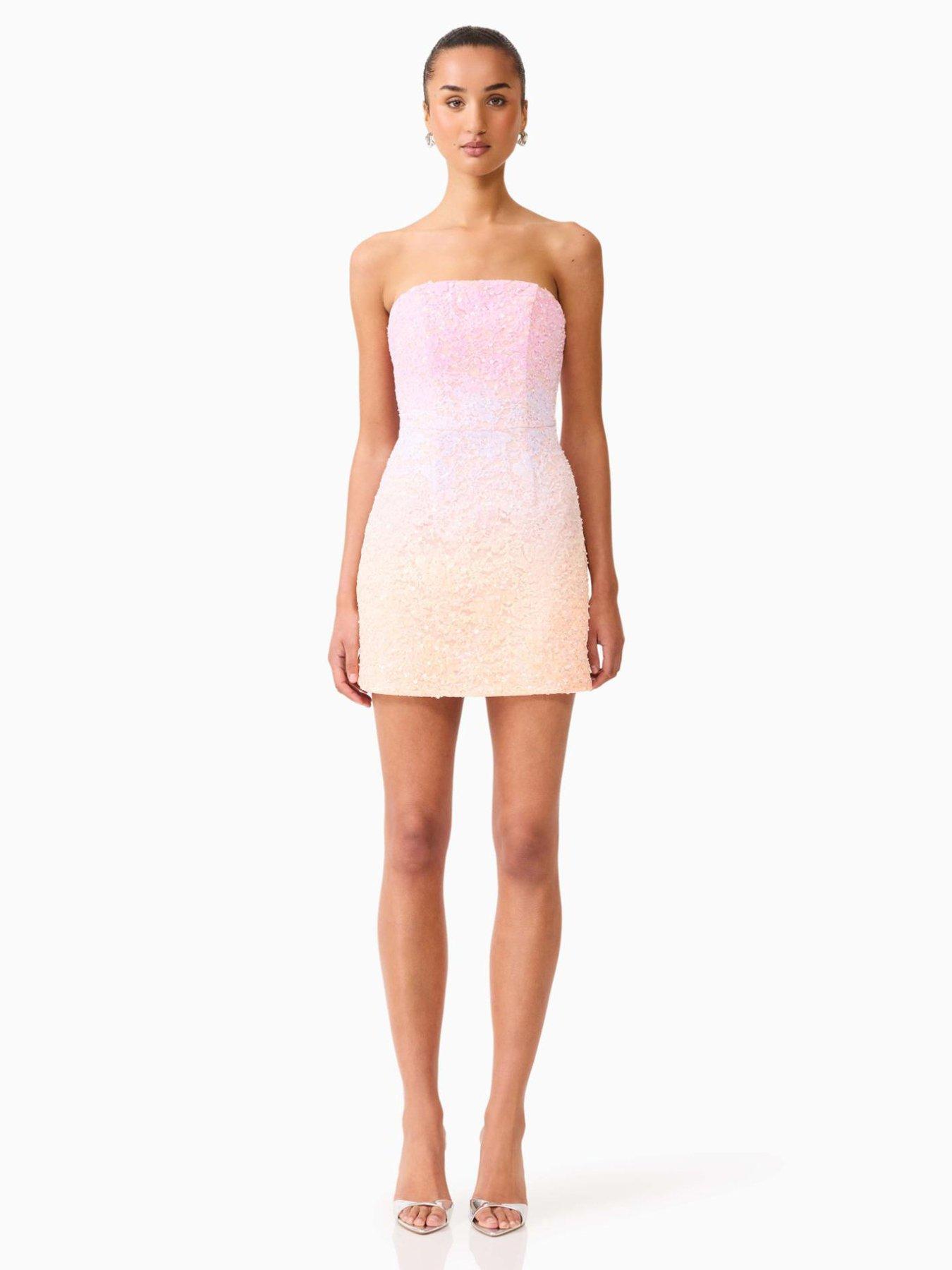 Image 3 of 6 of Elliatt Lumira Strapless Mini Dress - Pink
