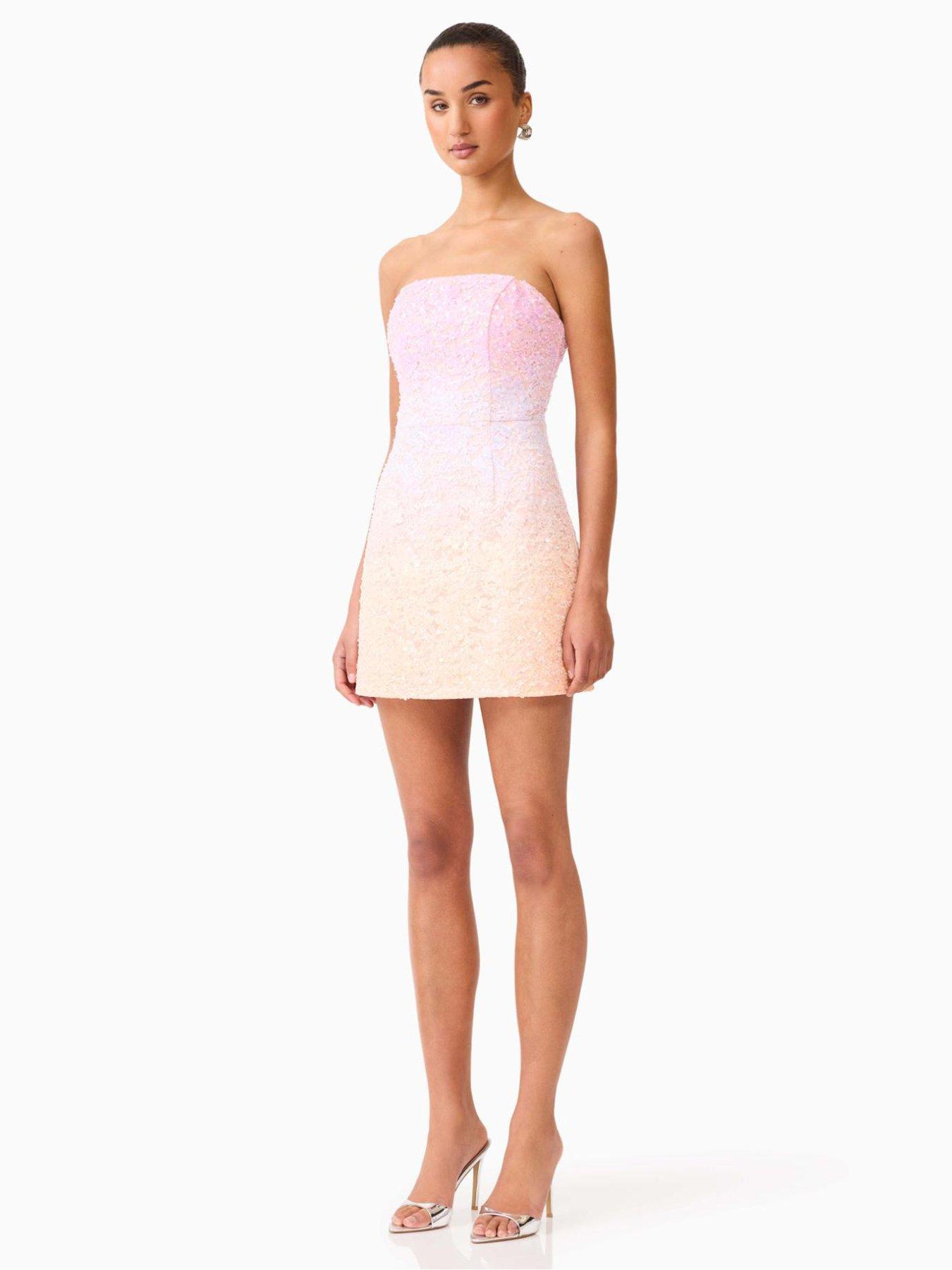 Image 4 of 6 of Elliatt Lumira Strapless Mini Dress - Pink