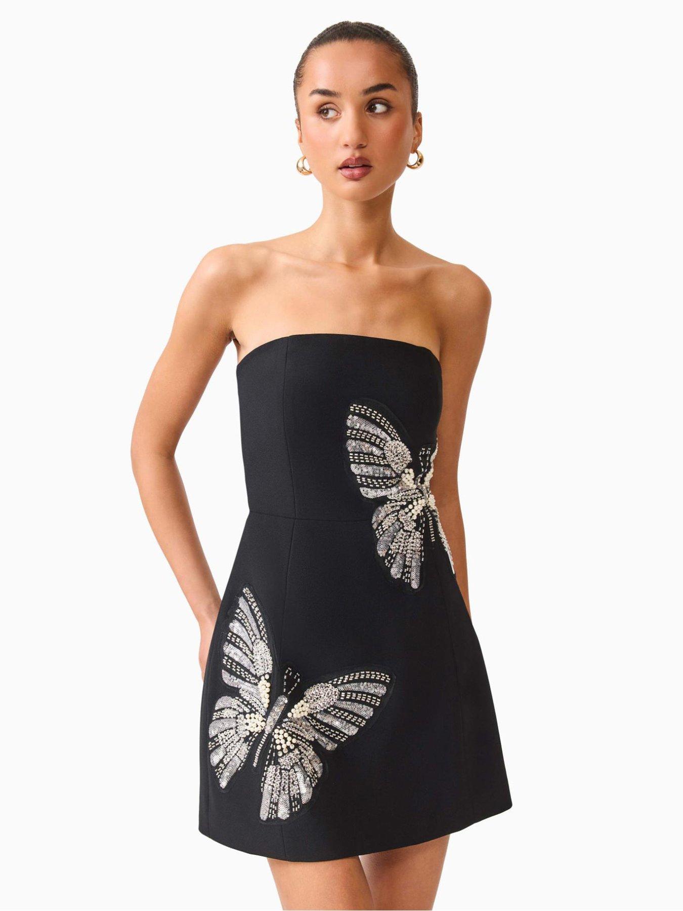 Elliatt Mira Strapless Mini Dress - Black