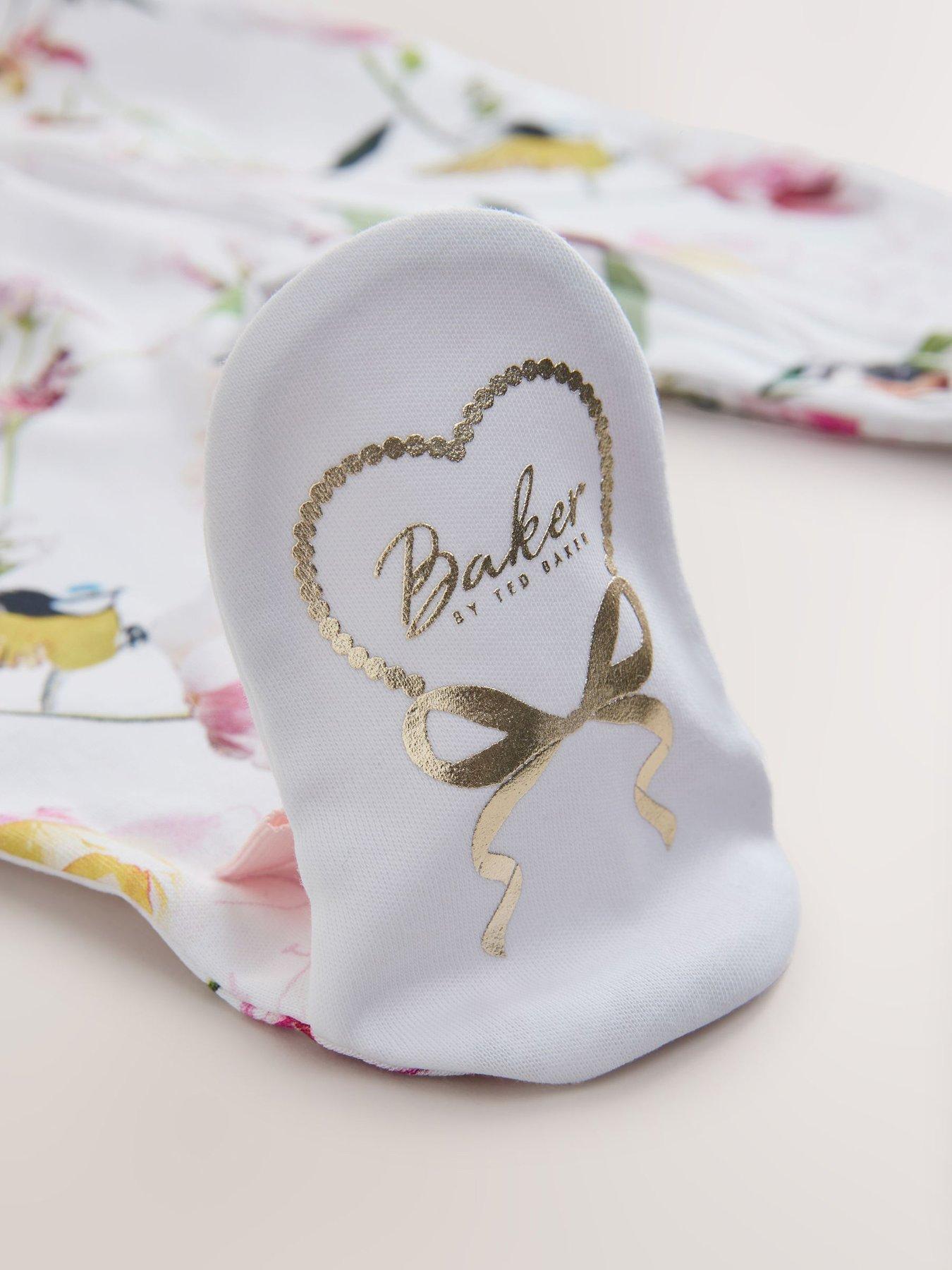 Image 7 of 7 of Ted Baker Baby Girls 3 Pack Floral Sleepsuits - Multi
