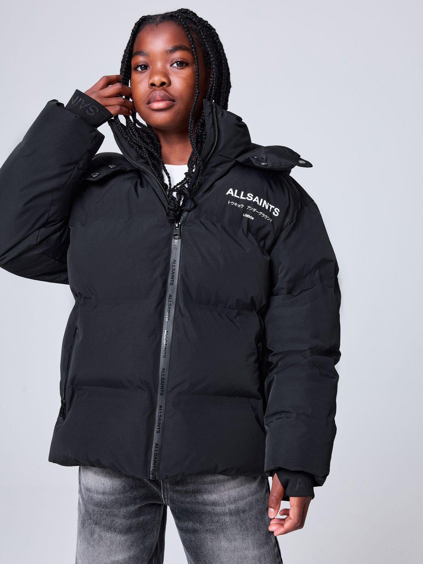 Image 1 of 7 of smALLSAINTS Girls Underground Short Padded Coat - Black