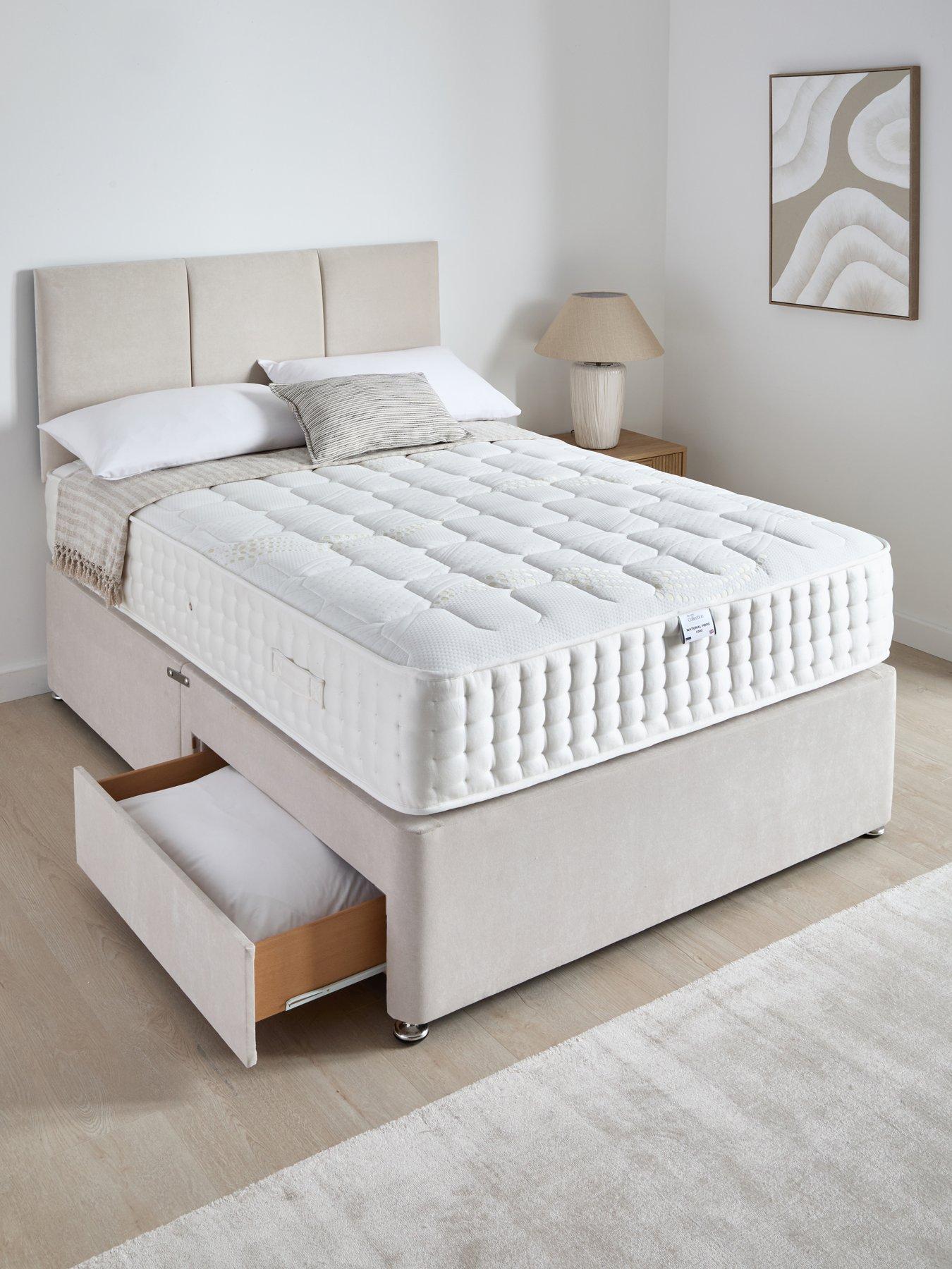 Image 1 of 7 of The Very Collection Sheridan&nbsp;Divan Base with 2 Drawers + Headboard +&nbsp;Comfort 1000 Mattress