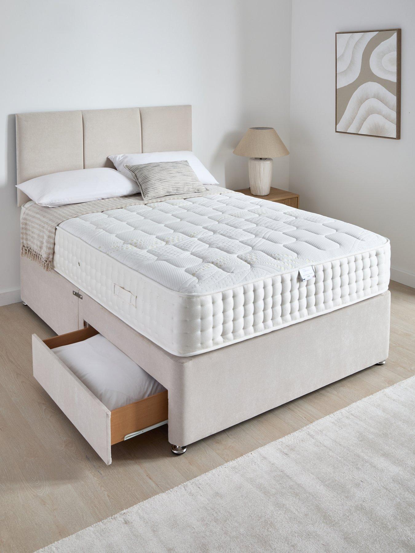 Image 1 of 7 of The Very Collection Sheridan Divan Base with 2 Drawers + Headboard + Natural Fibre Pocket&nbsp;1500 Mattress
