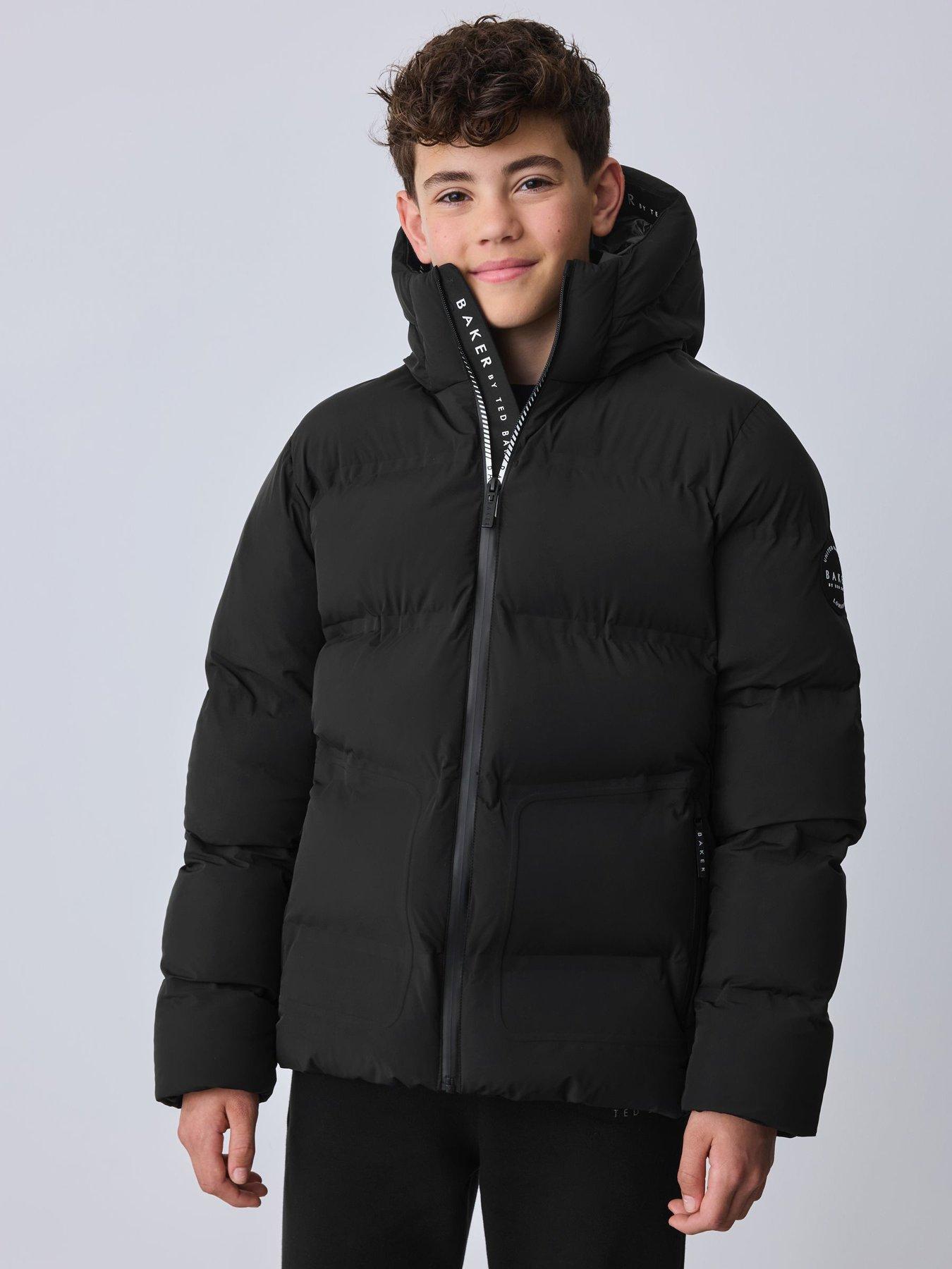 Image 1 of 7 of Ted Baker Boys Shower Resistant Padded Coat - Black