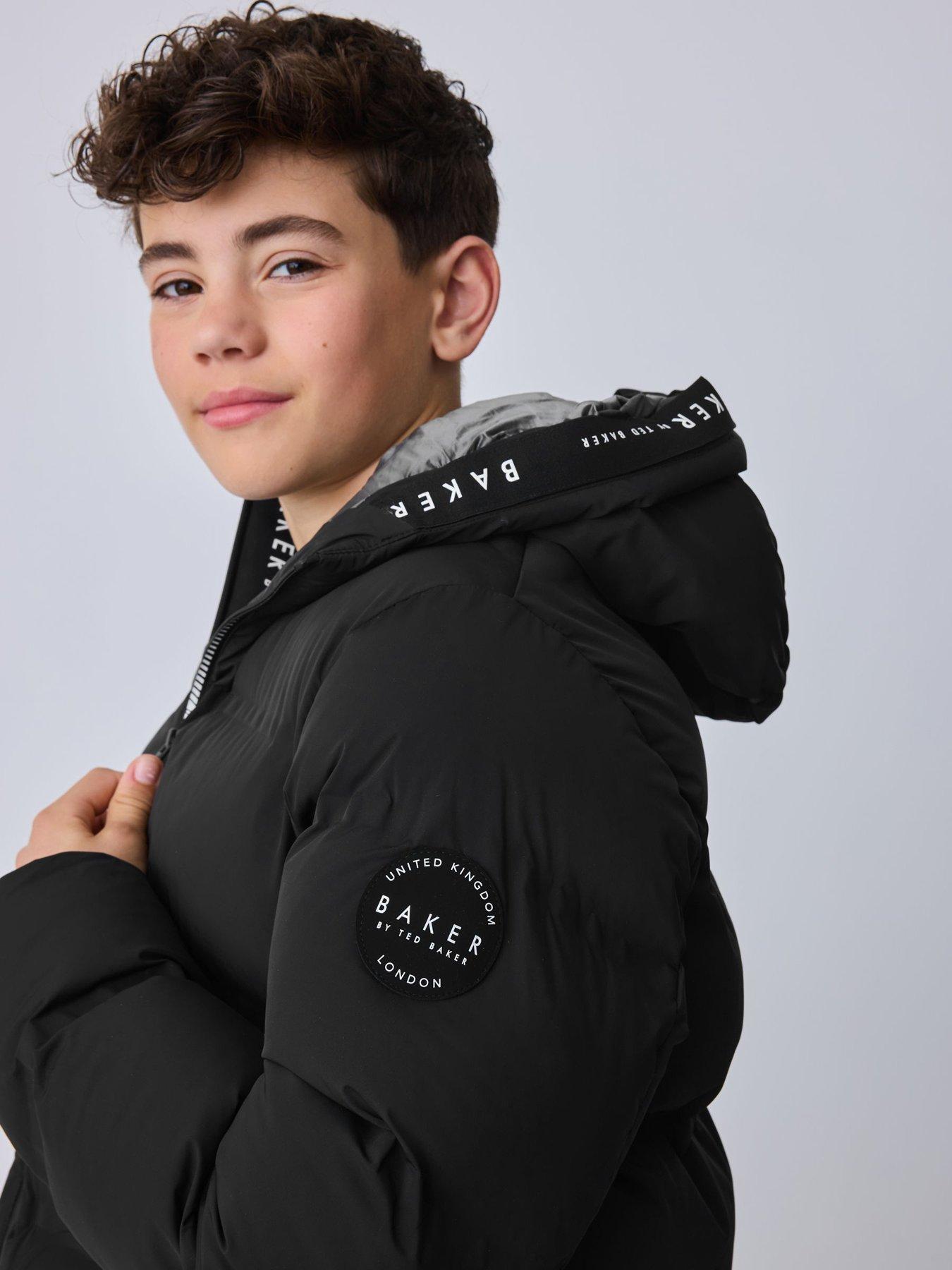 Image 6 of 7 of Ted Baker Boys Shower Resistant Padded Coat - Black