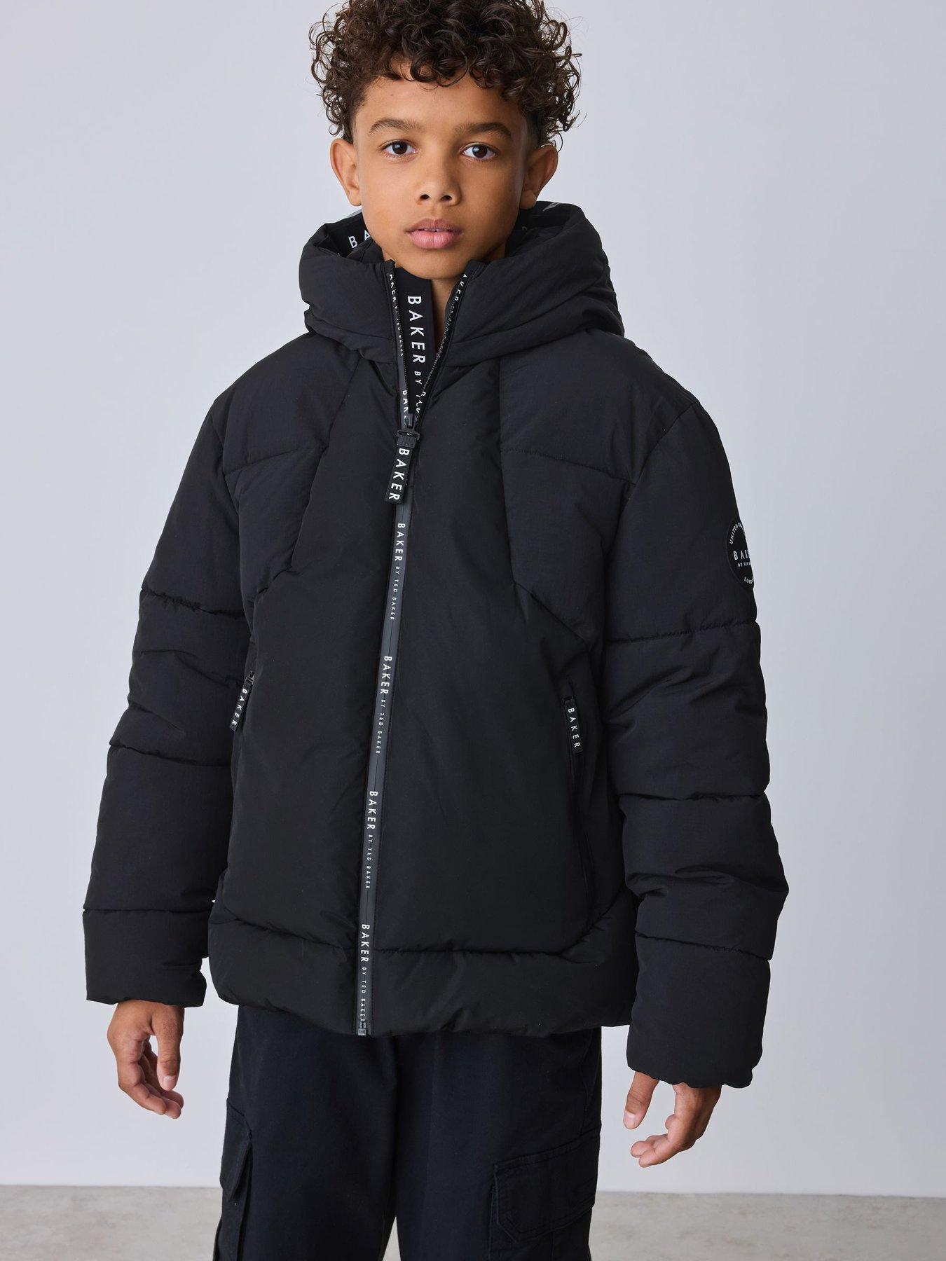 Image 1 of 7 of Ted Baker Boys Shower Resistant Padded Coat - Black