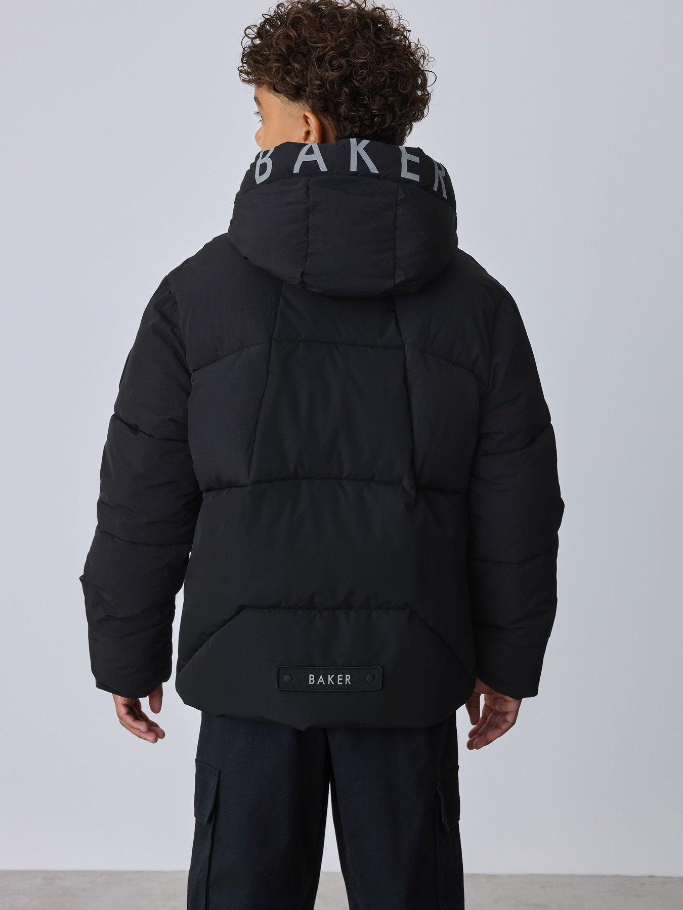 Image 5 of 7 of Ted Baker Boys Shower Resistant Padded Coat - Black