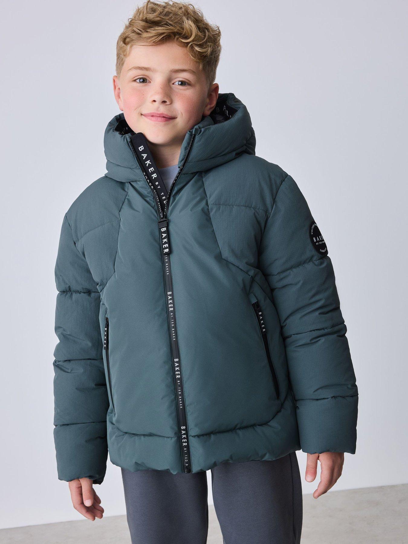 Image 1 of 7 of Ted Baker Boys Shower Resistant Padded Coat - Blue