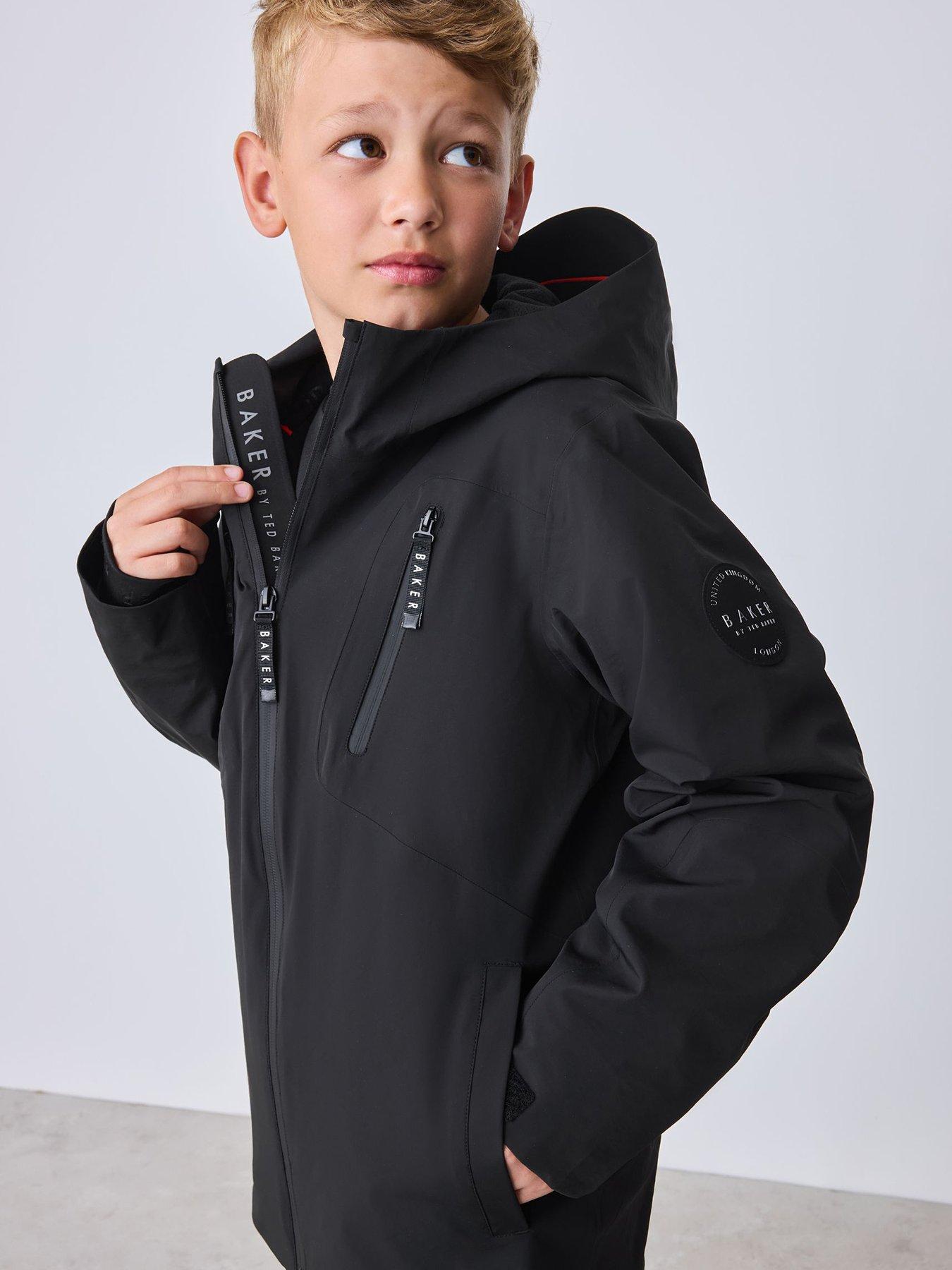 Image 3 of 7 of Ted Baker Boys Waterproof Lightweight Jacket - Black