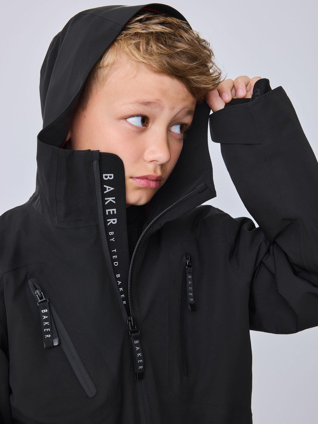 Image 4 of 7 of Ted Baker Boys Waterproof Lightweight Jacket - Black