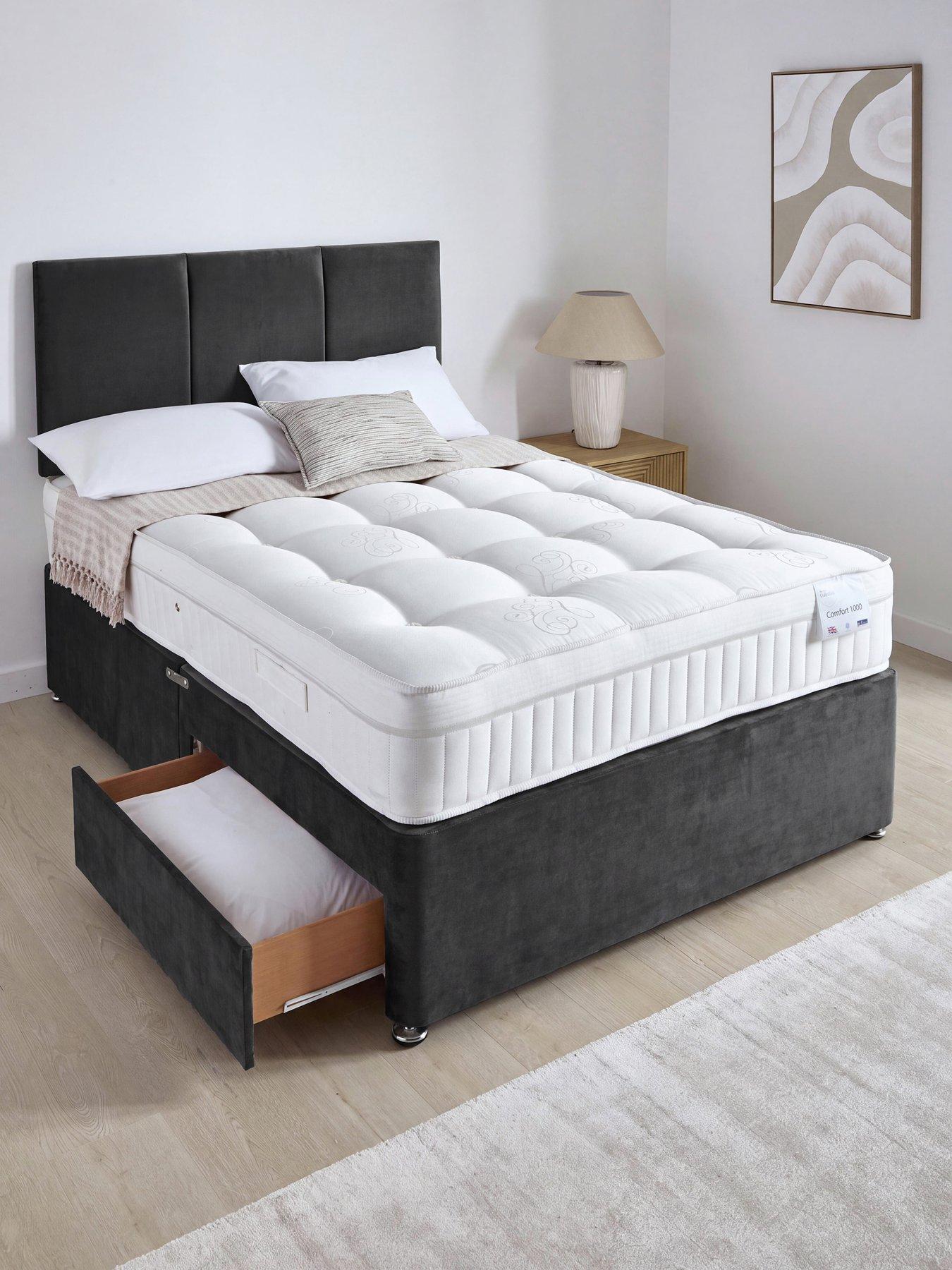 Image 1 of 7 of The Very Collection Sheridan Double Divan & Hb With 2 Drawers & Natural Fibre Pocket 1000 Mattress