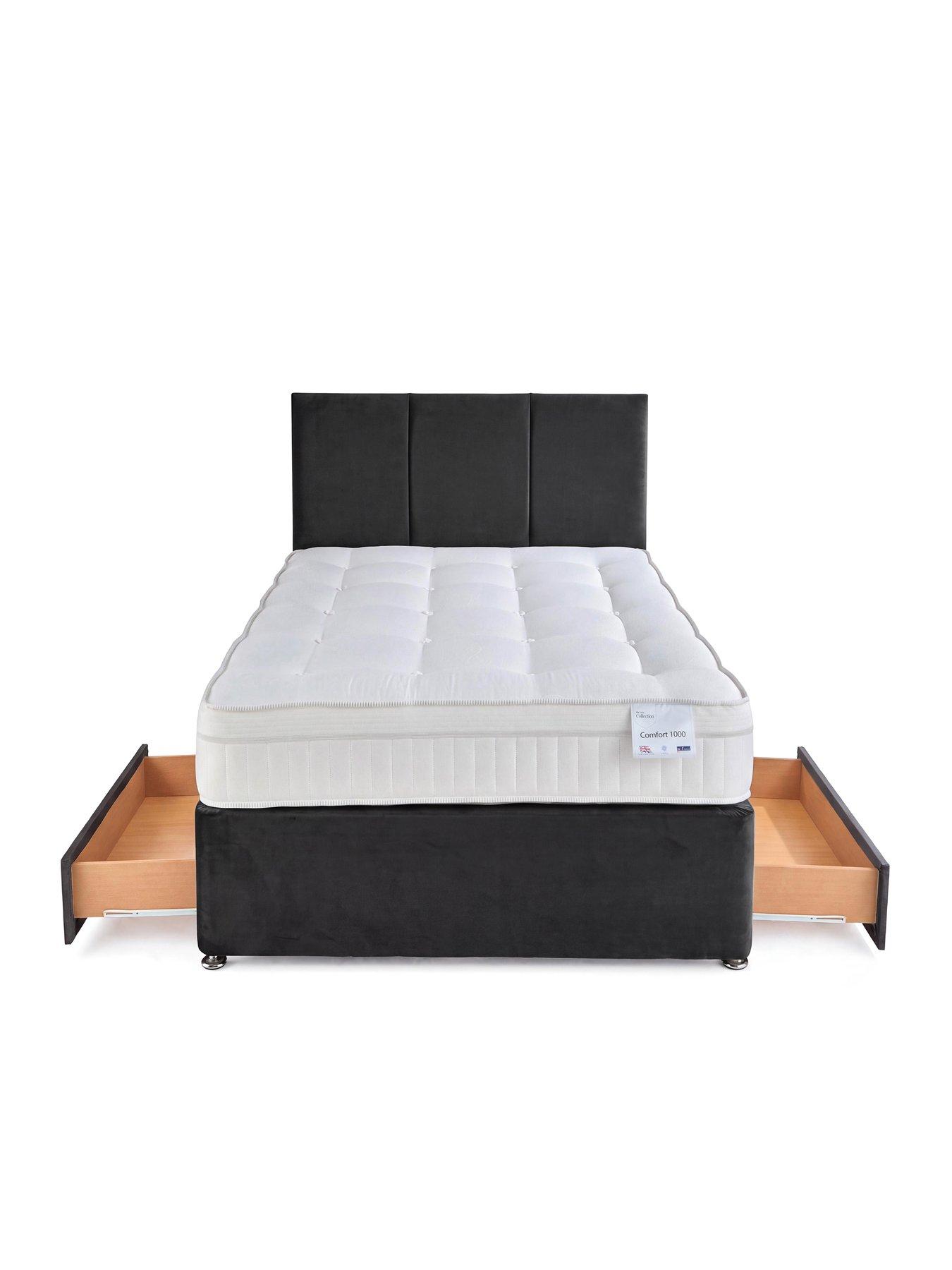 Image 3 of 7 of The Very Collection Sheridan Double Divan & Hb With 2 Drawers & Natural Fibre Pocket 1000 Mattress