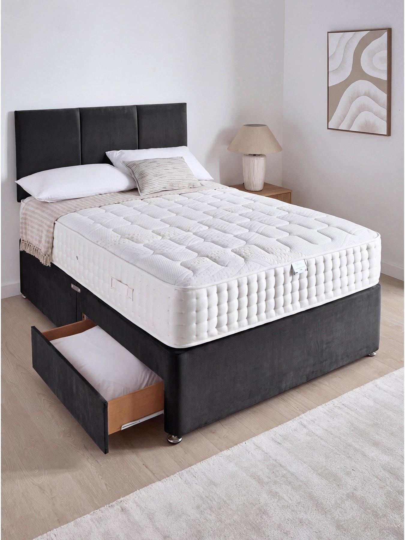 Image 1 of 7 of The Very Collection Sheridan Double Divan & Hb With 2 Drawers & Natural Fibre Pocket 1500 Mattress