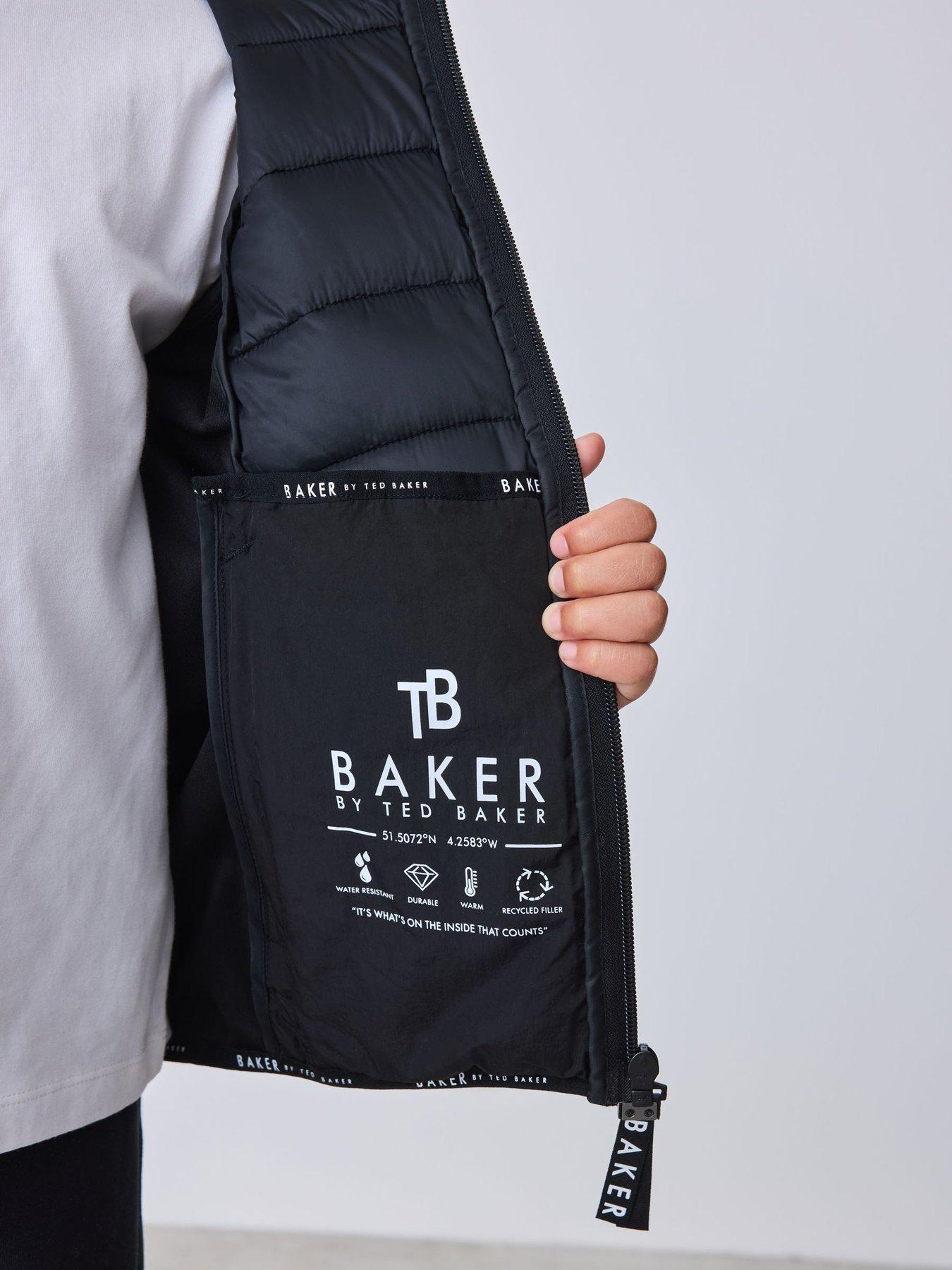 Image 5 of 6 of Ted Baker Boys' Quilted Hooded Padded Jacket - Black