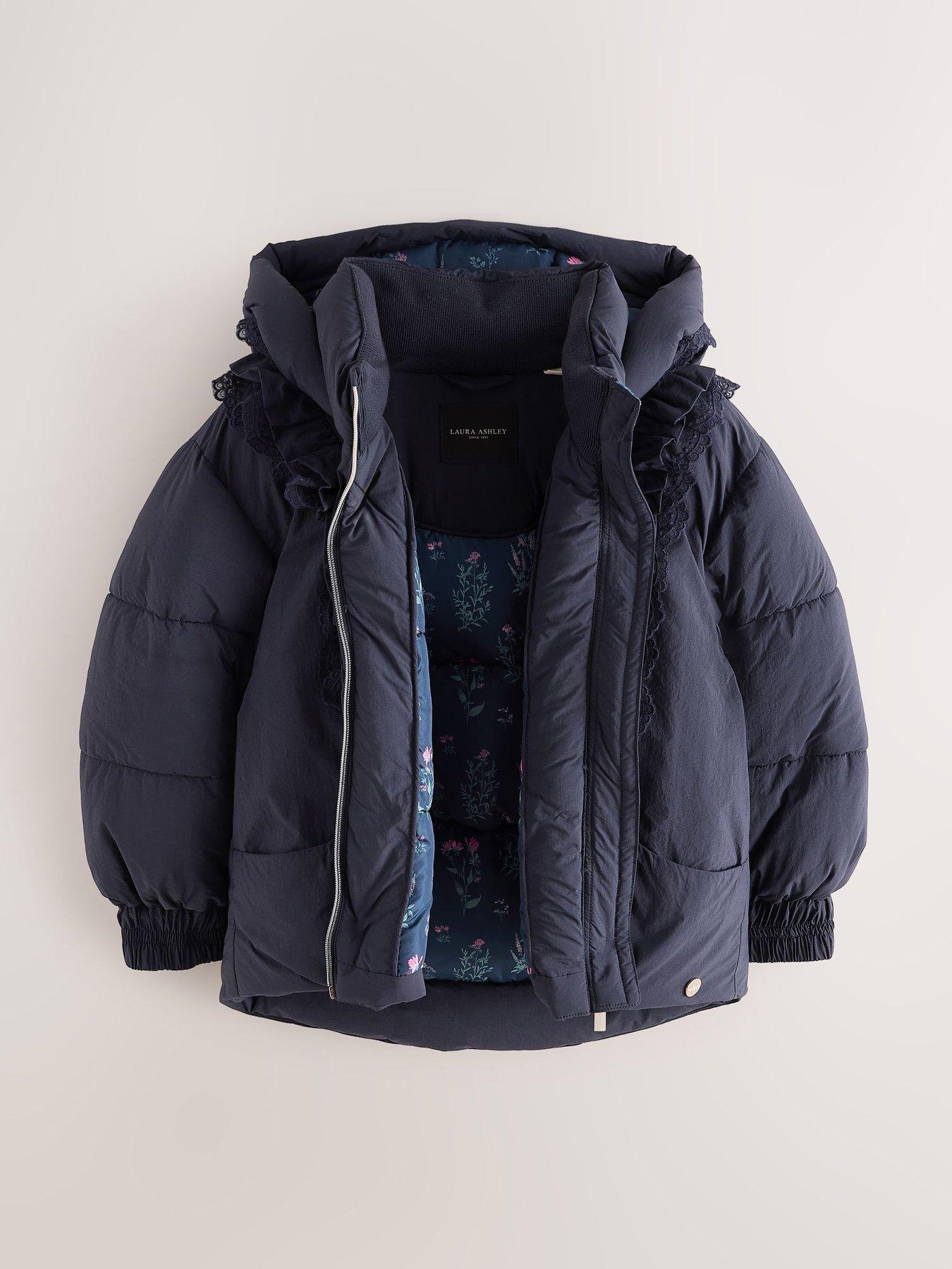 Image 3 of 6 of Laura Ashley Lat Navy Padded Coat - Blue