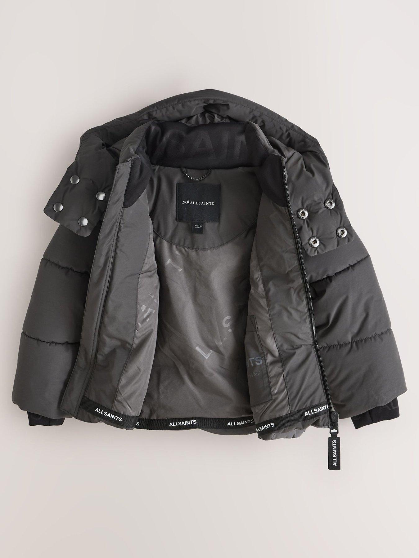 Image 2 of 7 of smALLSAINTS Younger Boys Tonal Underground Padded Coat - Grey