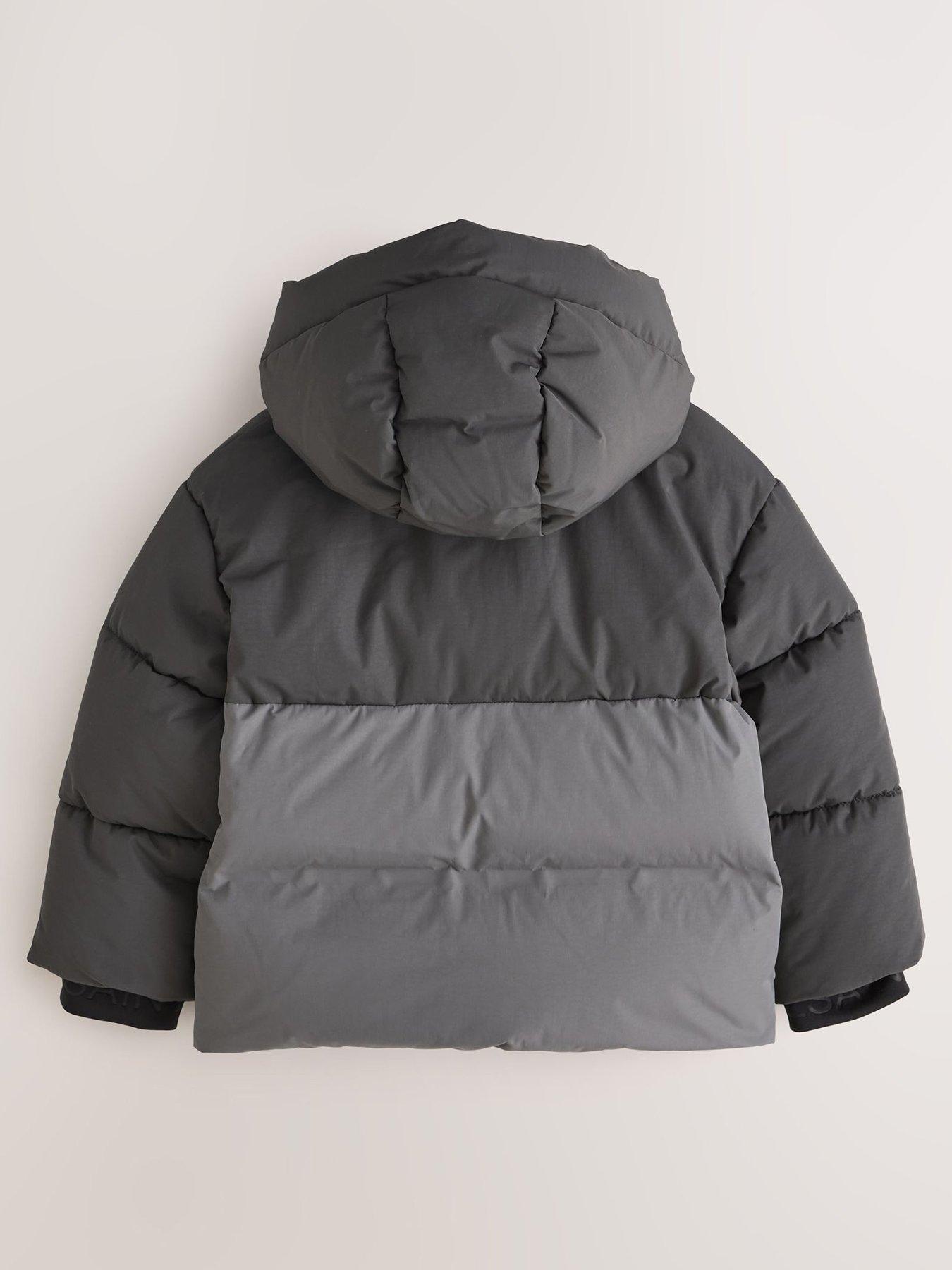 Image 3 of 7 of smALLSAINTS Younger Boys Tonal Underground Padded Coat - Grey