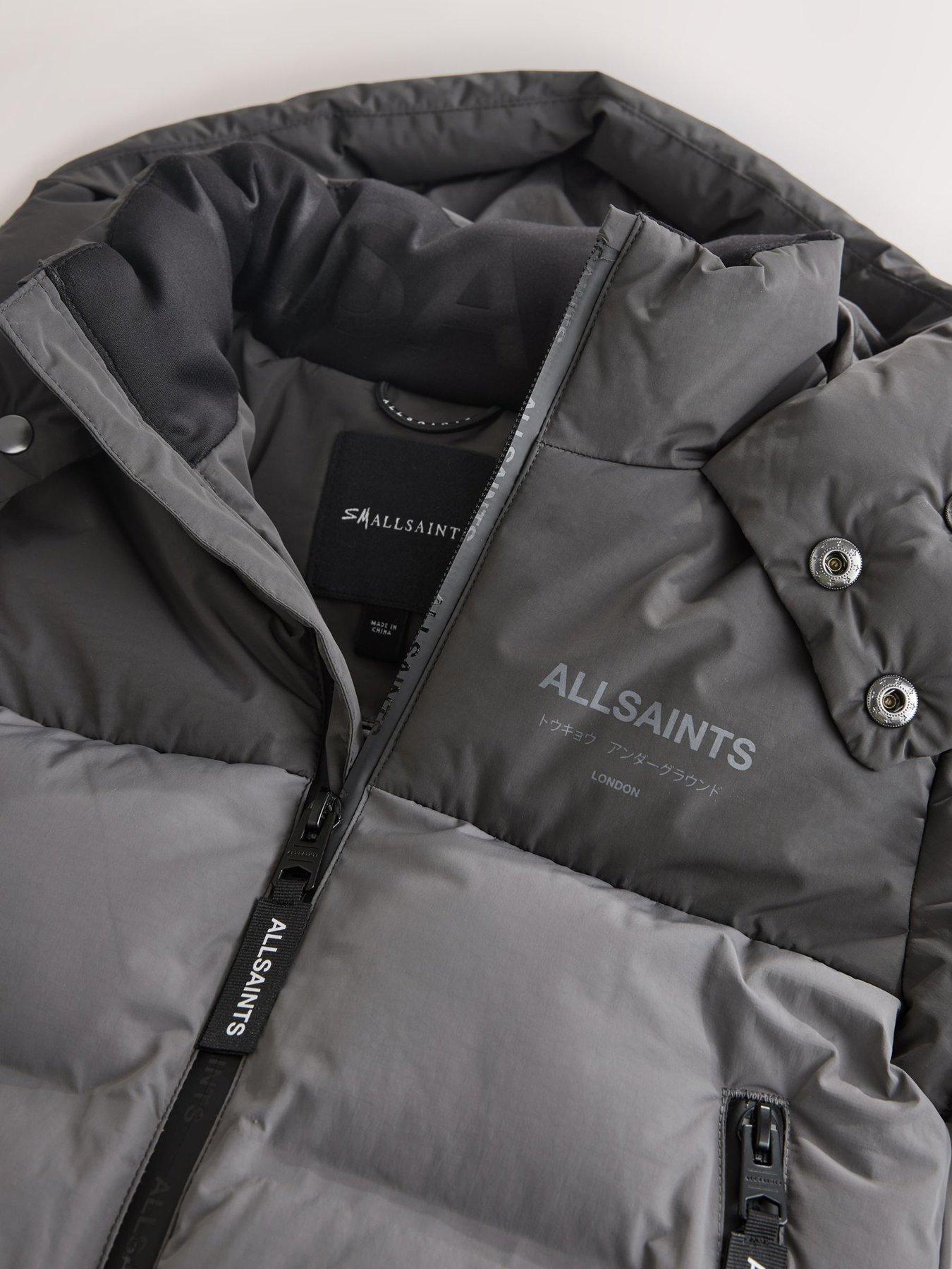 Image 4 of 7 of smALLSAINTS Younger Boys Tonal Underground Padded Coat - Grey
