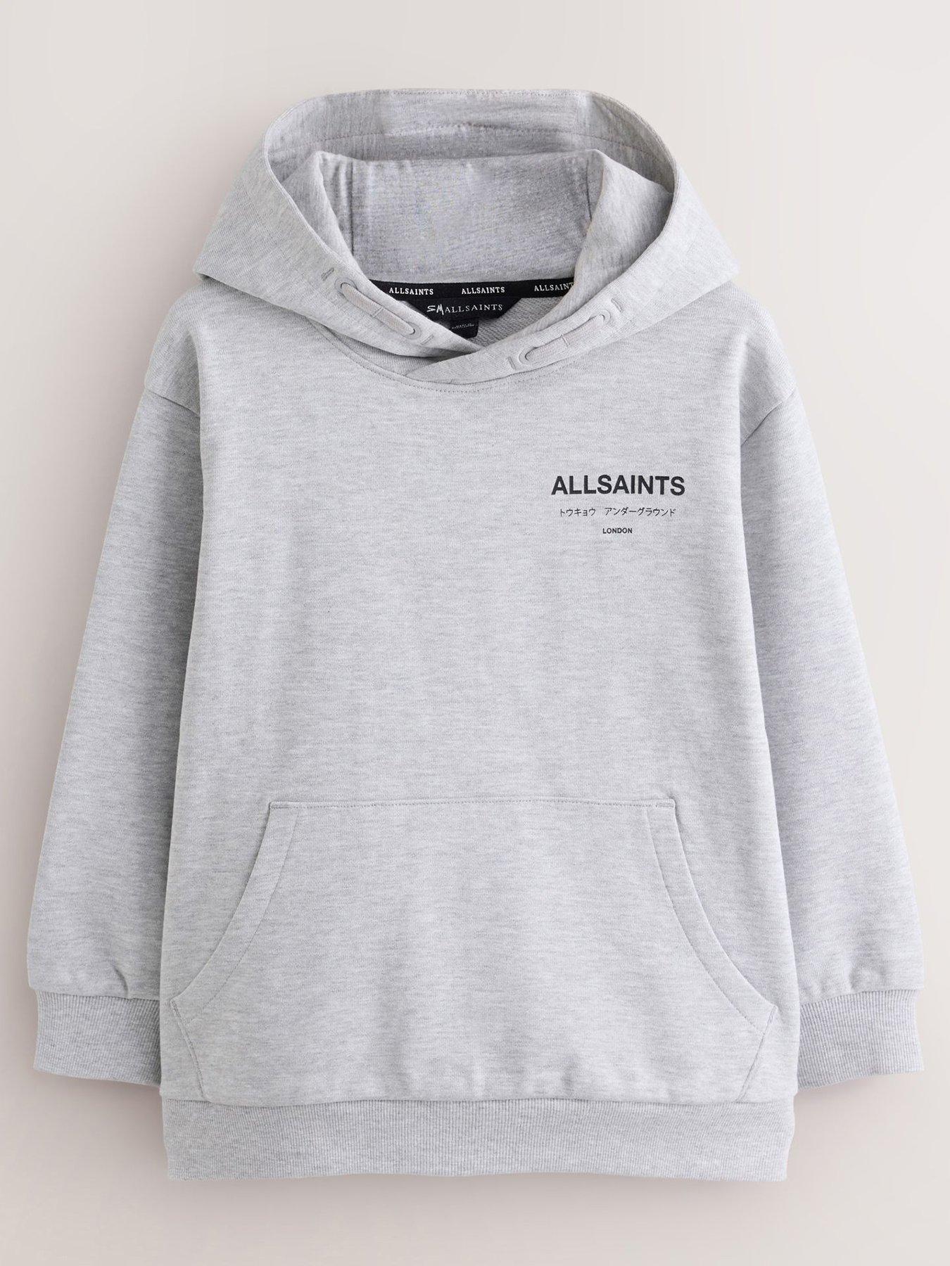 smALLSAINTS Hooded Sweatshirt with Logo Back Print Detail - Grey