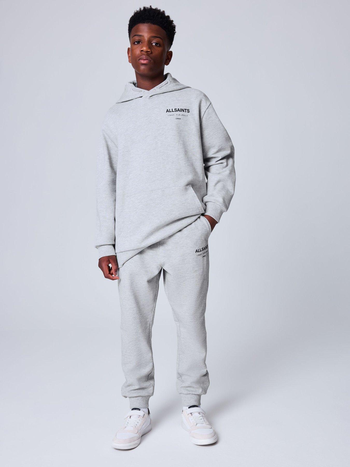 Image 6 of 7 of smALLSAINTS Hooded Sweatshirt with Logo Back Print Detail - Grey