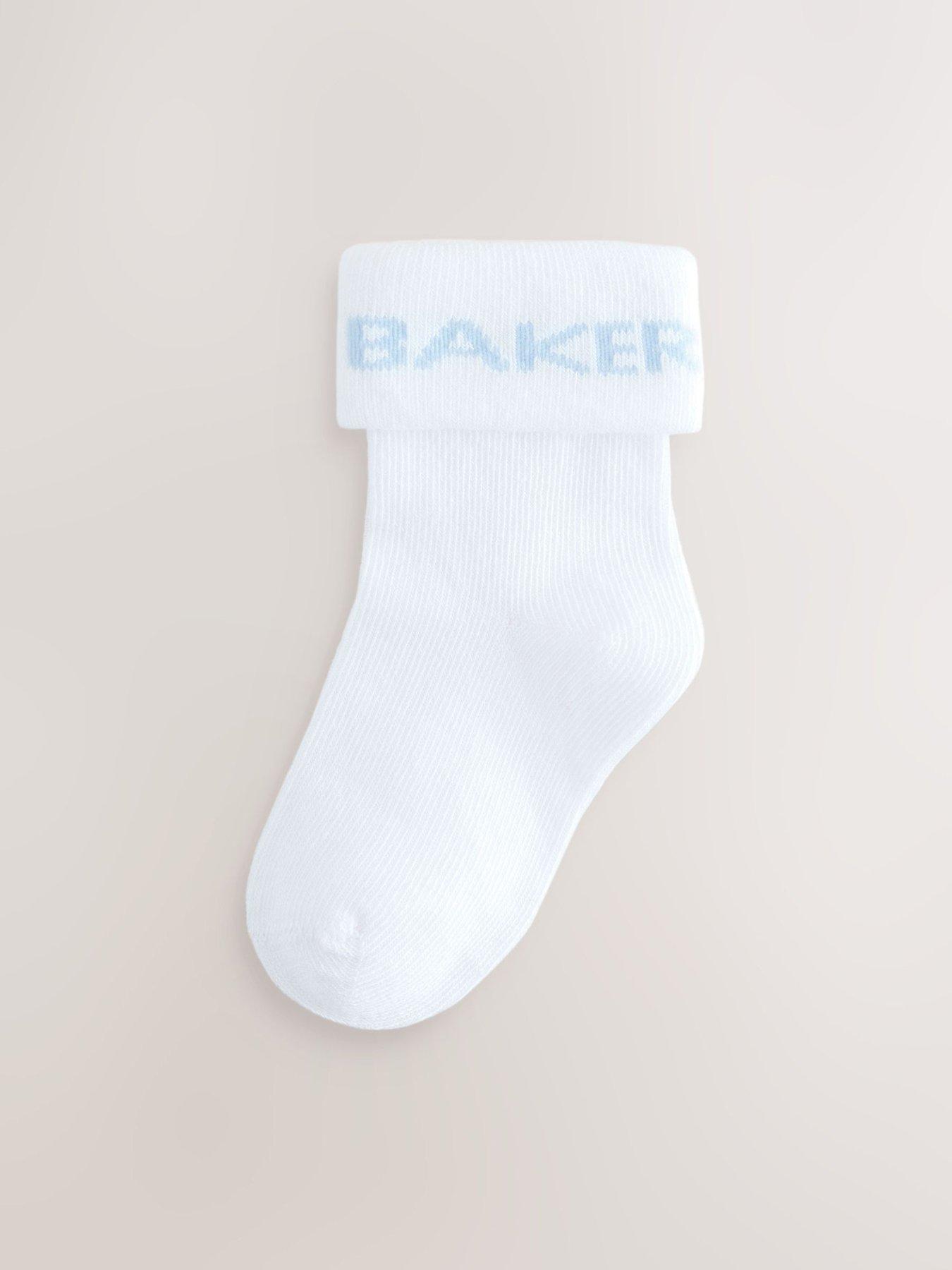 Image 3 of 5 of Ted Baker Baby Boys 5 Pack Roll Top Socks - Blue